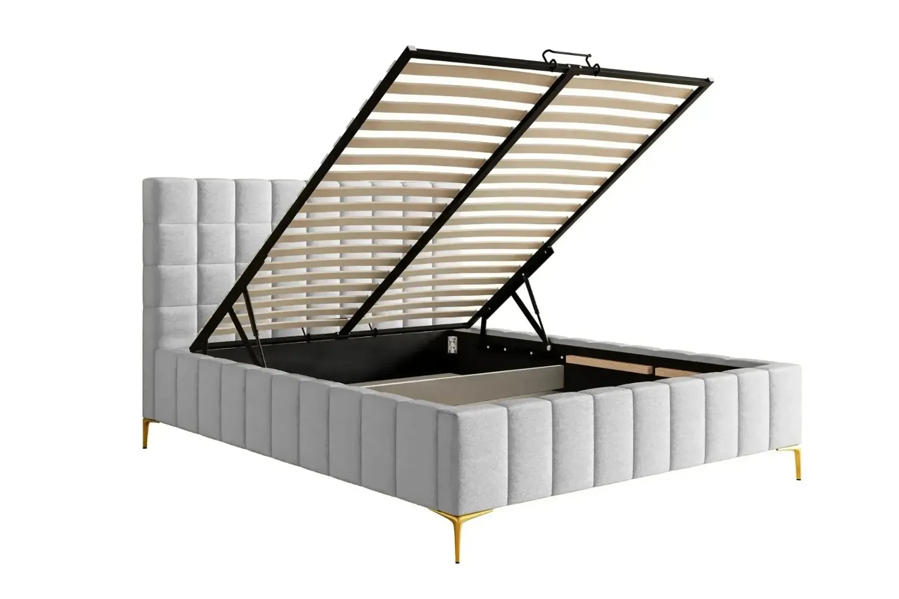 Gregoire - Lit Coffre Tissu Chiné 140X200Cm - Image 39