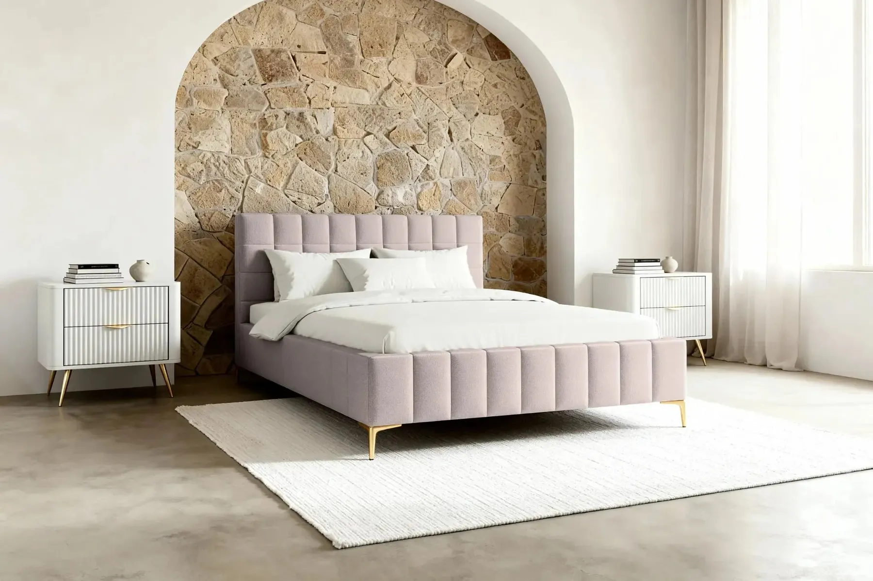 Gregoire - Lit Coffre Tissu Chiné 140X200Cm - Image 51