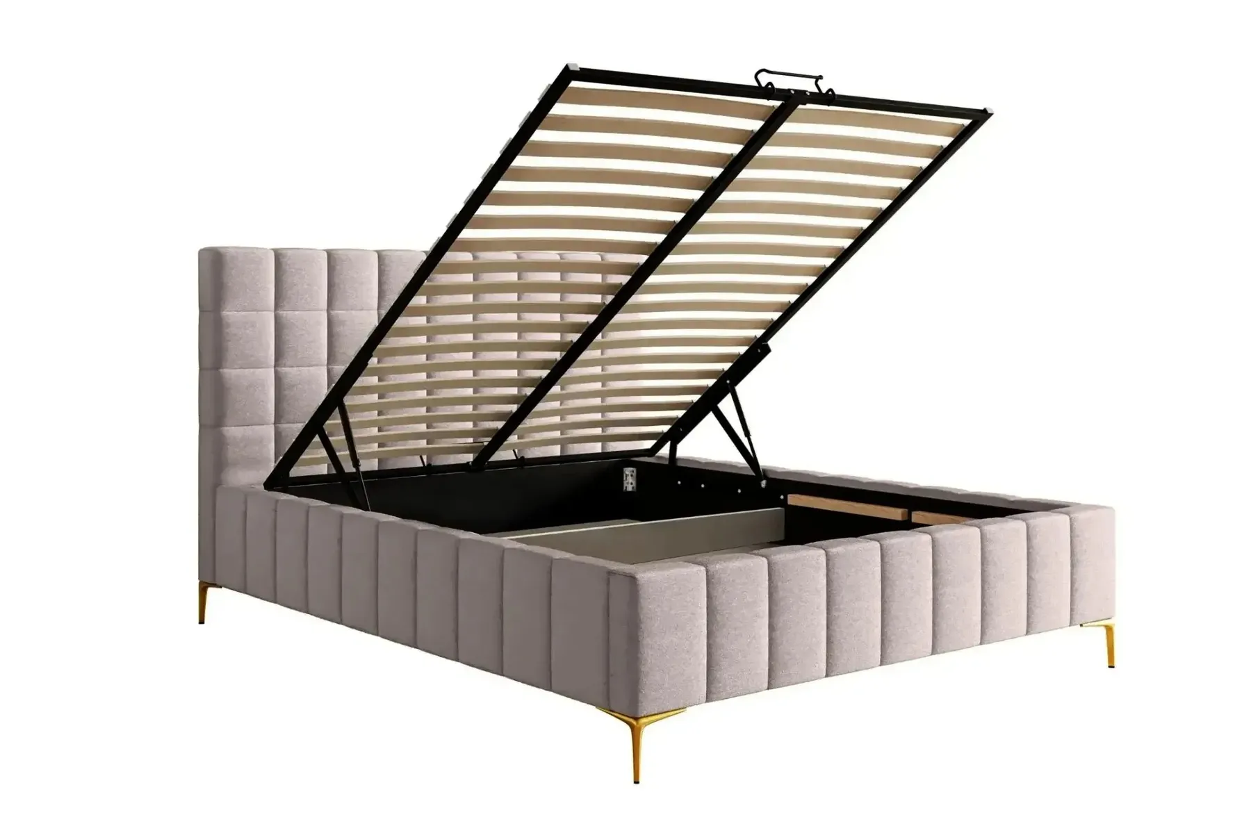 Gregoire - Lit Coffre Tissu Chiné 140X200Cm - Image 59