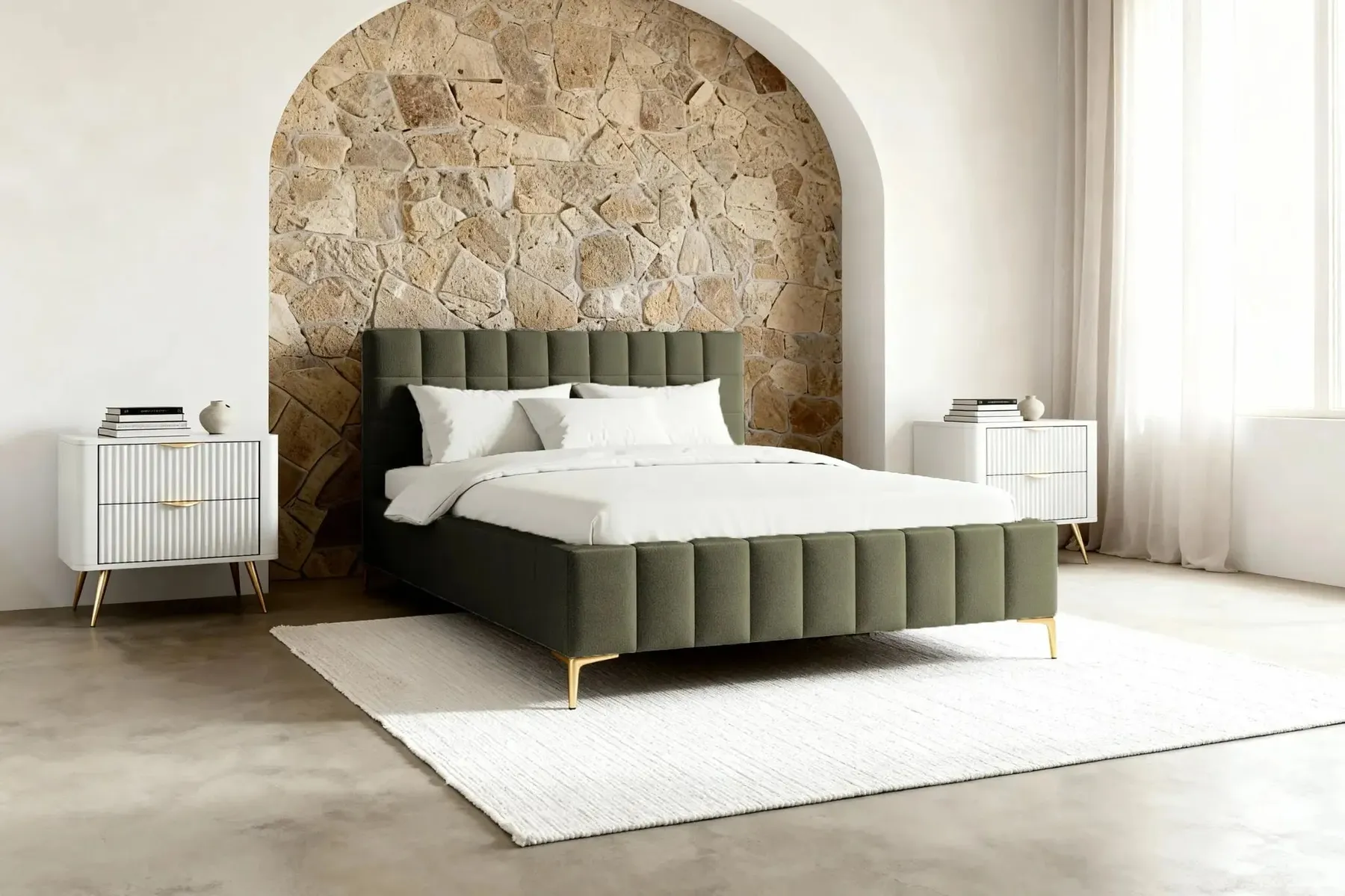 Gregoire - Lit Coffre Tissu Chiné 140X200Cm - Image 61