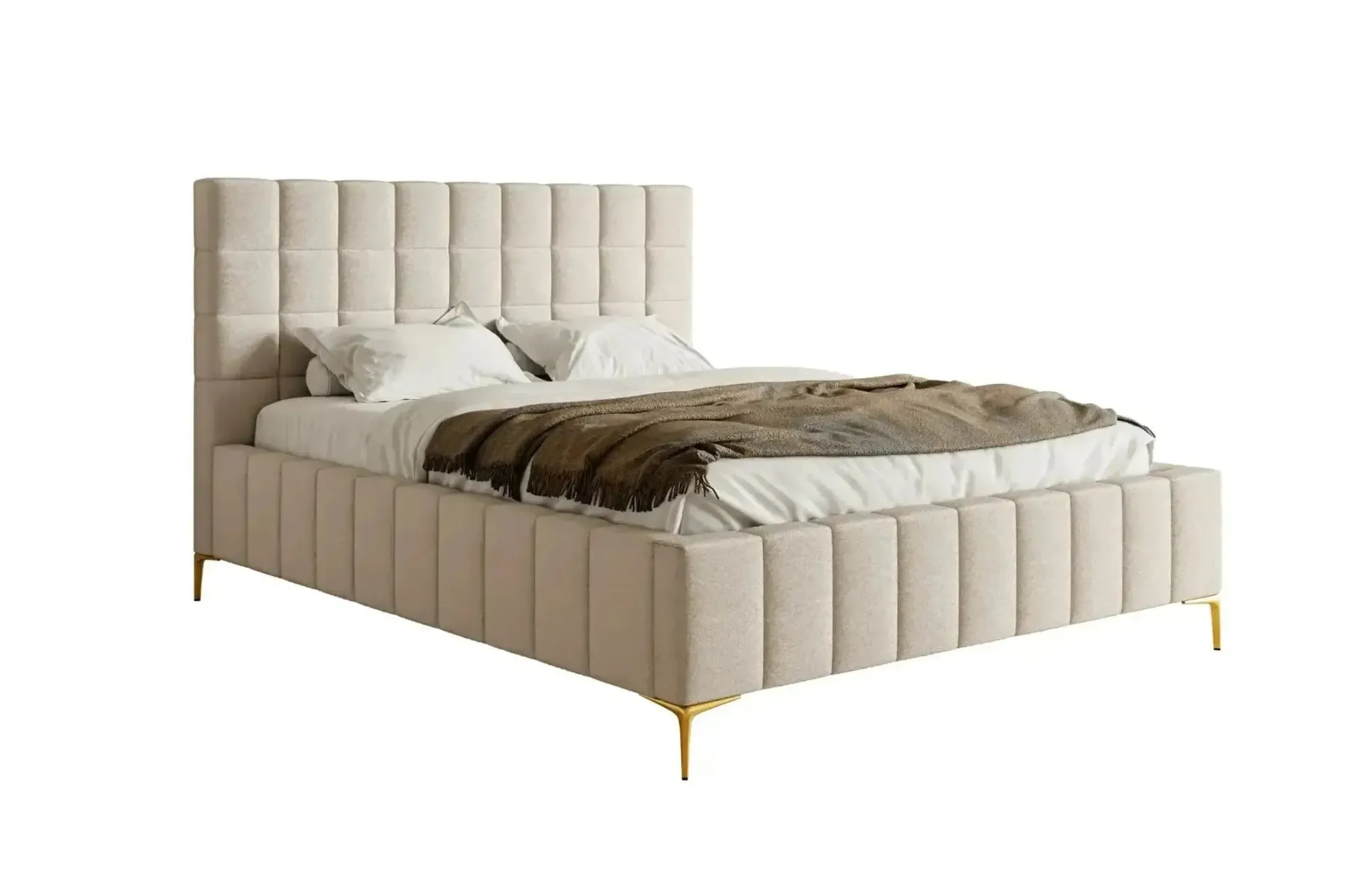 Gregoire - Lit Coffre Tissu Chiné 140X200Cm - Image 8