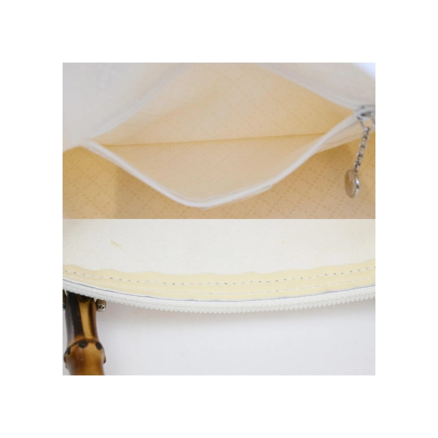 Tote Zippé Gucci Bamboo Convertible - White - Image 18