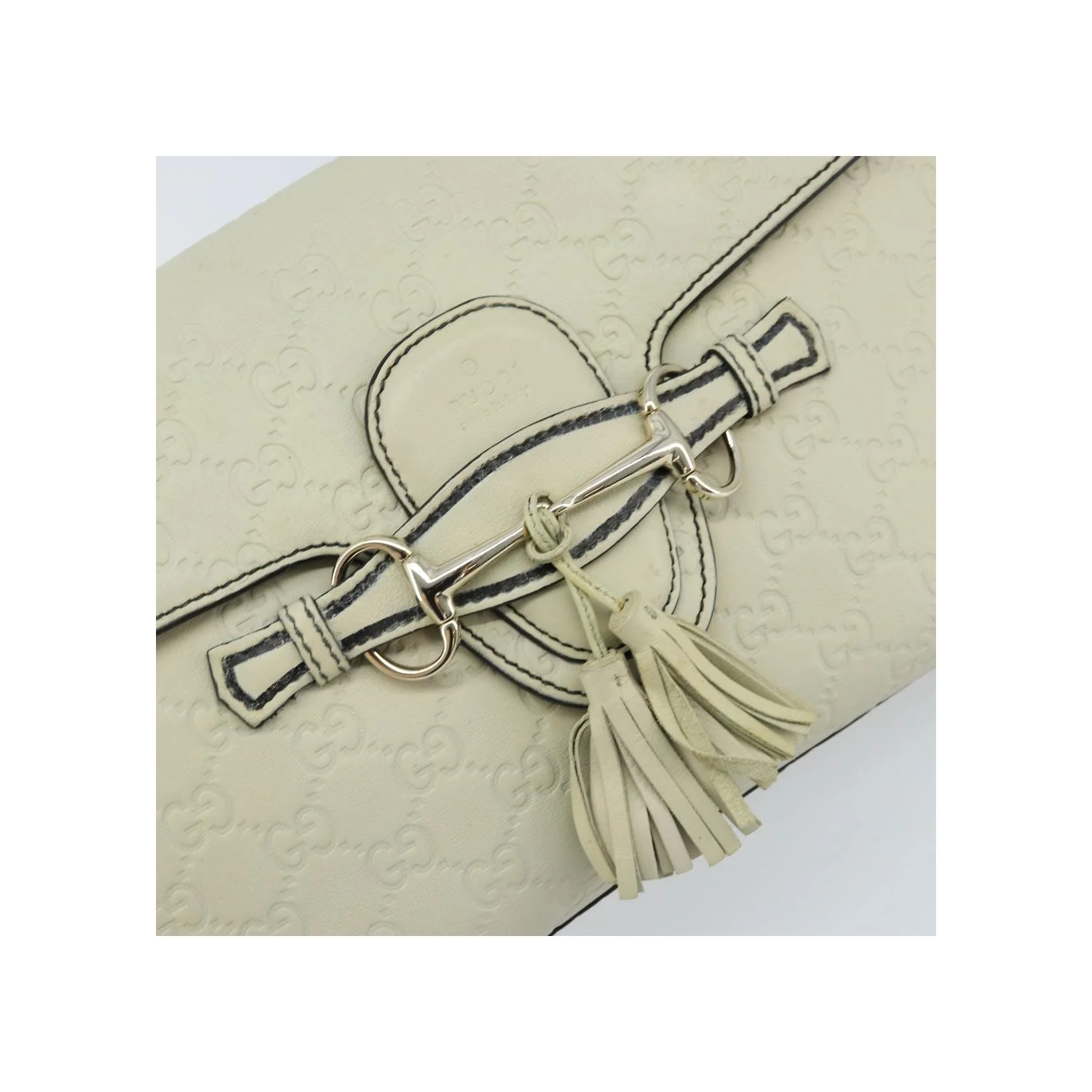 Sac À Rabat Chaîne Gucci Emily - Beige - Image 14