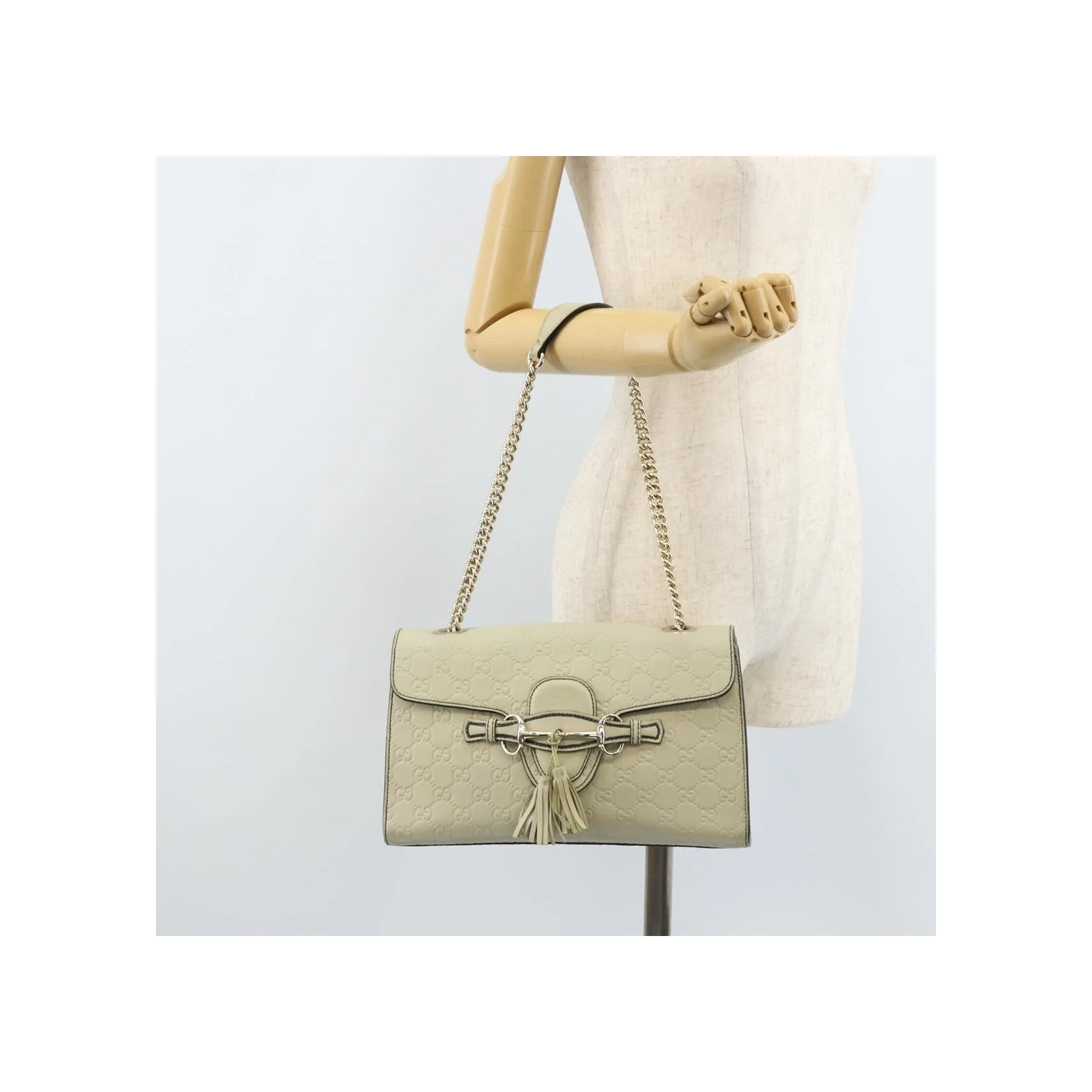 Sac À Rabat Chaîne Gucci Emily - Beige - Image 15