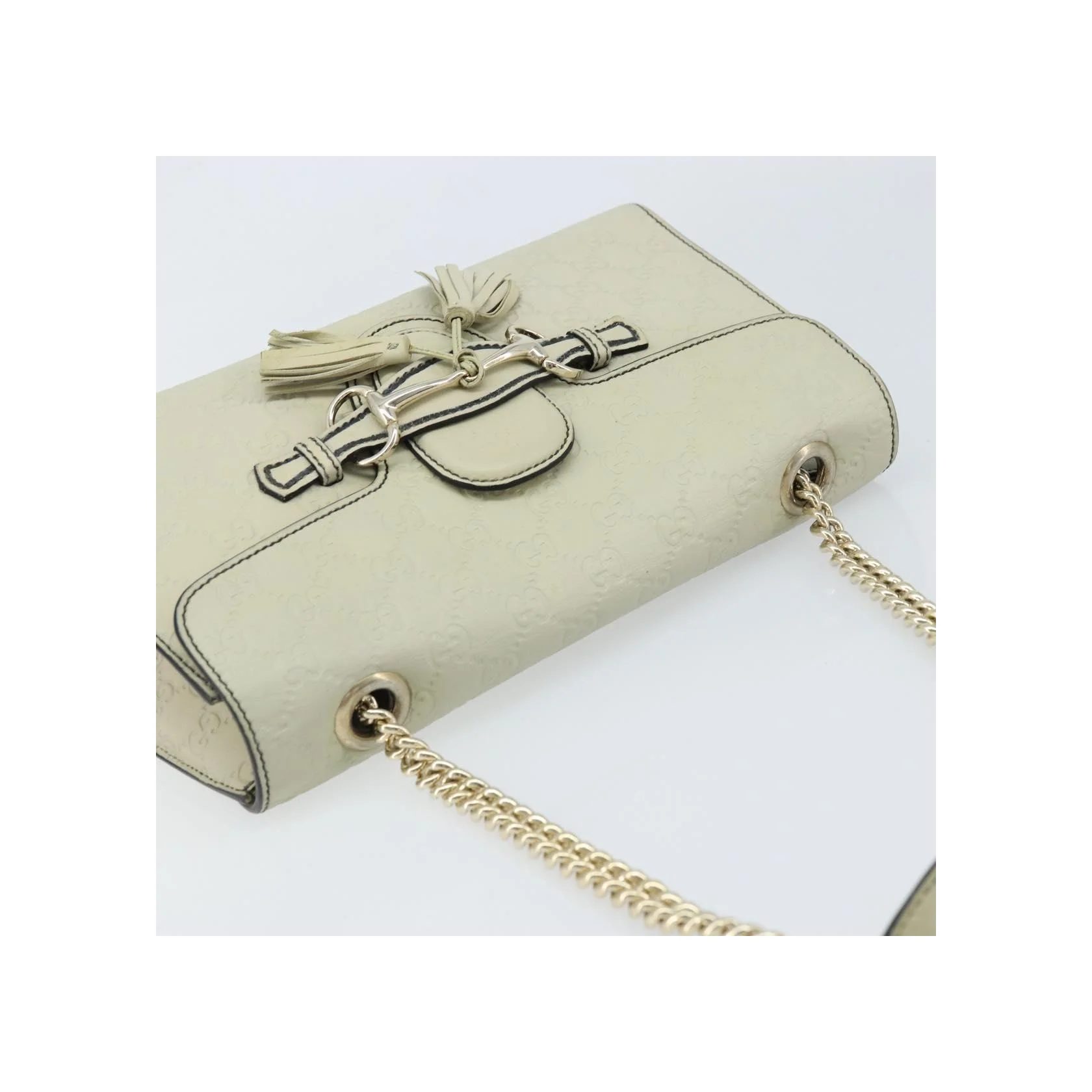 Sac À Rabat Chaîne Gucci Emily - Beige - Image 16