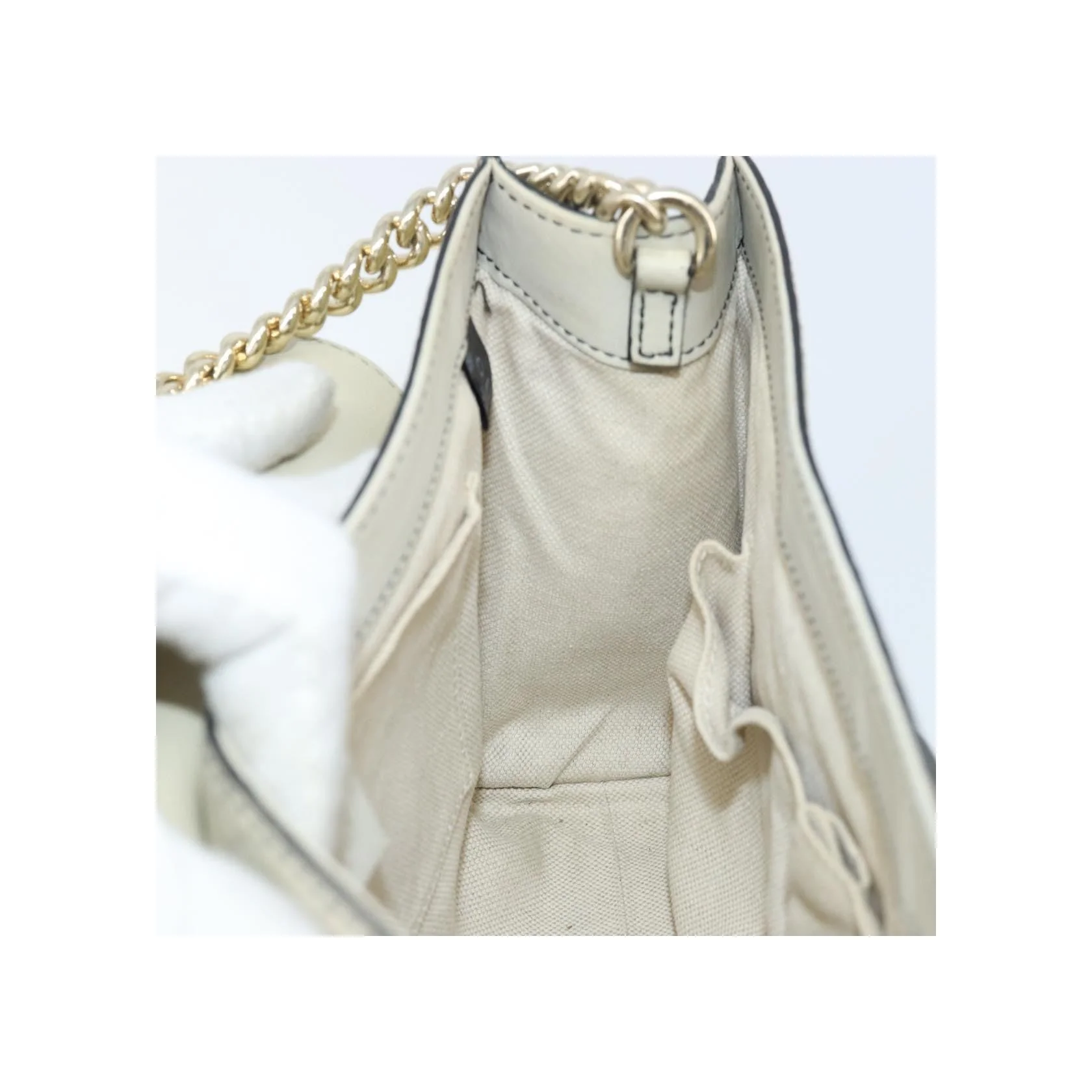 Sac À Rabat Chaîne Gucci Emily - Beige - Image 18