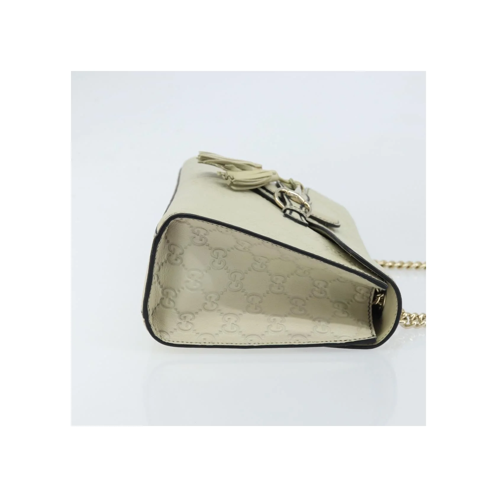 Sac À Rabat Chaîne Gucci Emily - Beige - Image 3