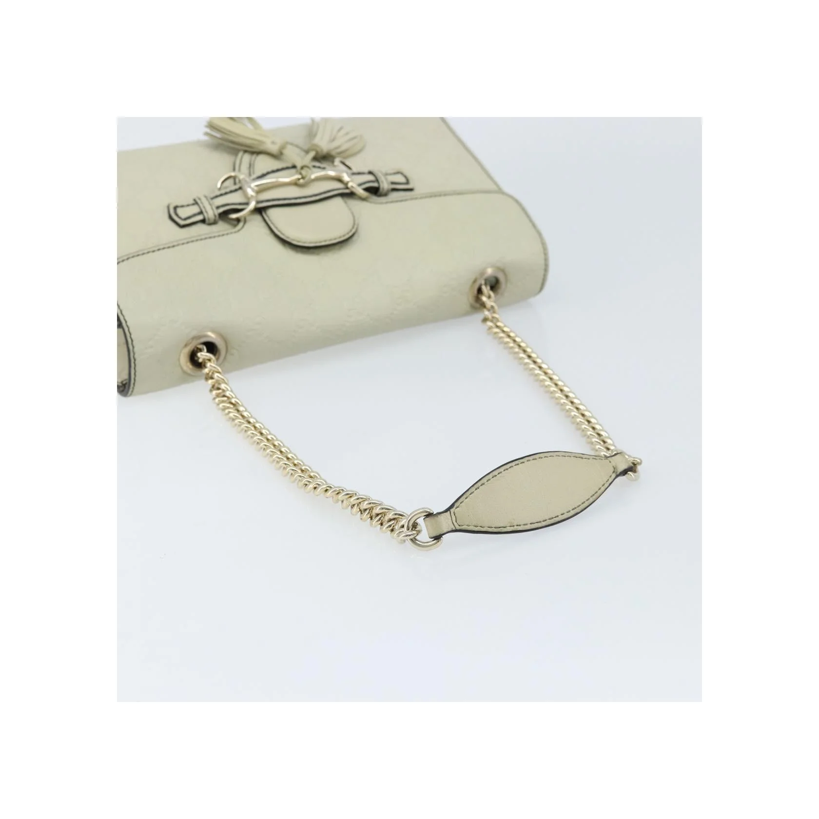 Sac À Rabat Chaîne Gucci Emily - Beige - Image 8