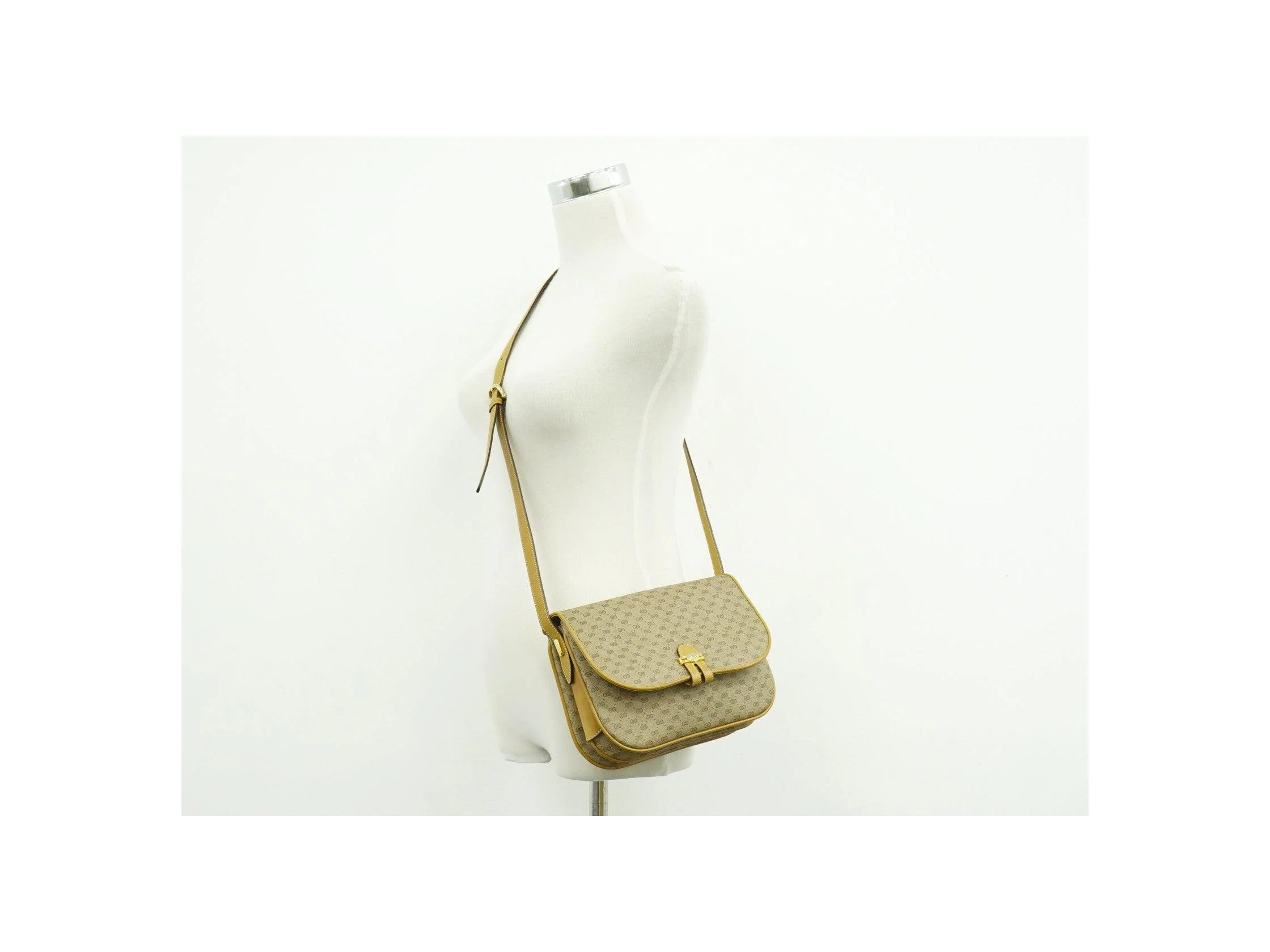 Pochette Porté Croisé Gucci Gg Marmont - Beige - Image 7