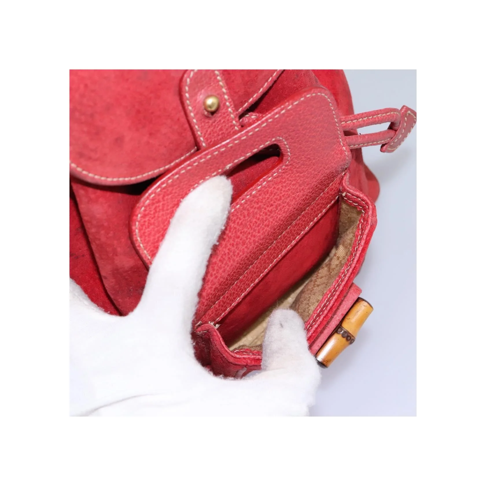 Sac À Dos Gucci Bamboo - Red - Image 21