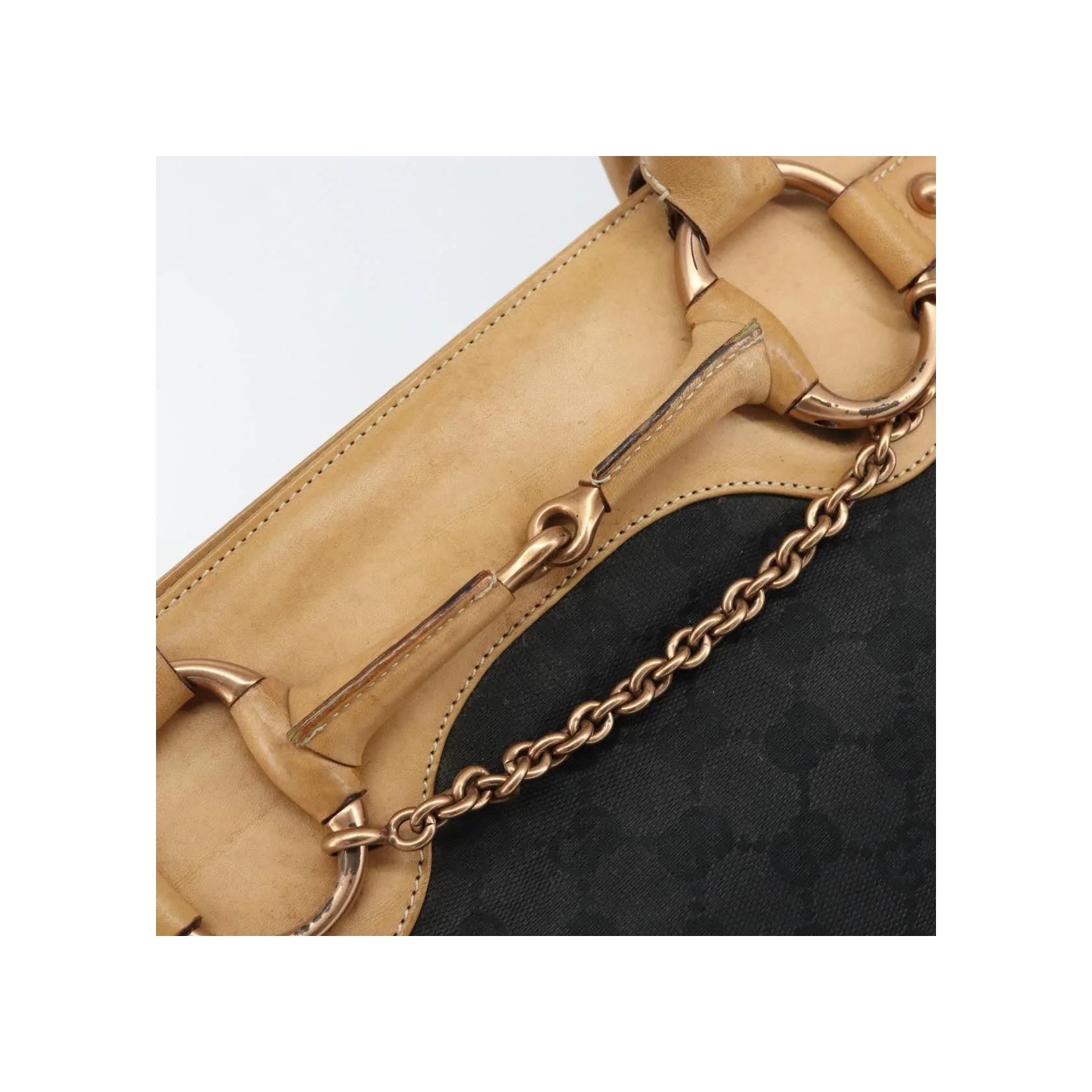 Tote Bag Gucci Horsebit Bracket - Black - Image 13
