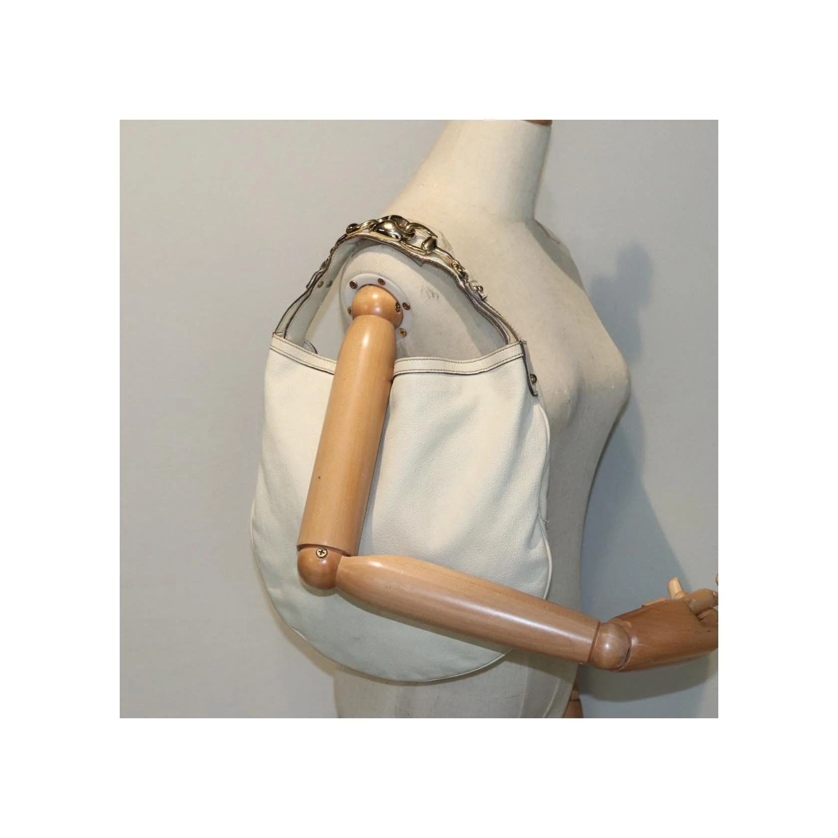 Sac Hobo Gucci Horsebit - Beige - Image 14
