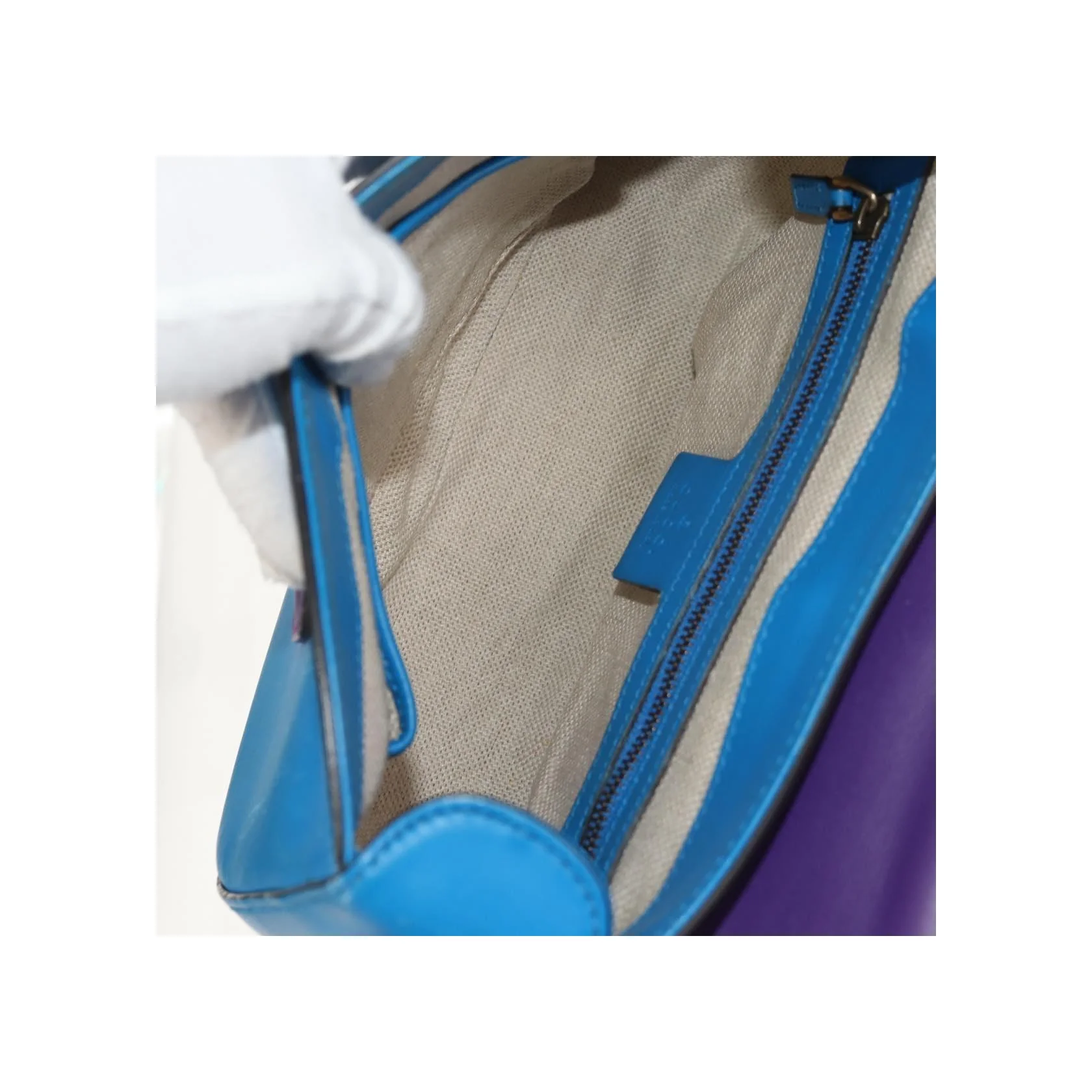 Sac À Bandoulière Gucci Lady Web - Blue - Image 5