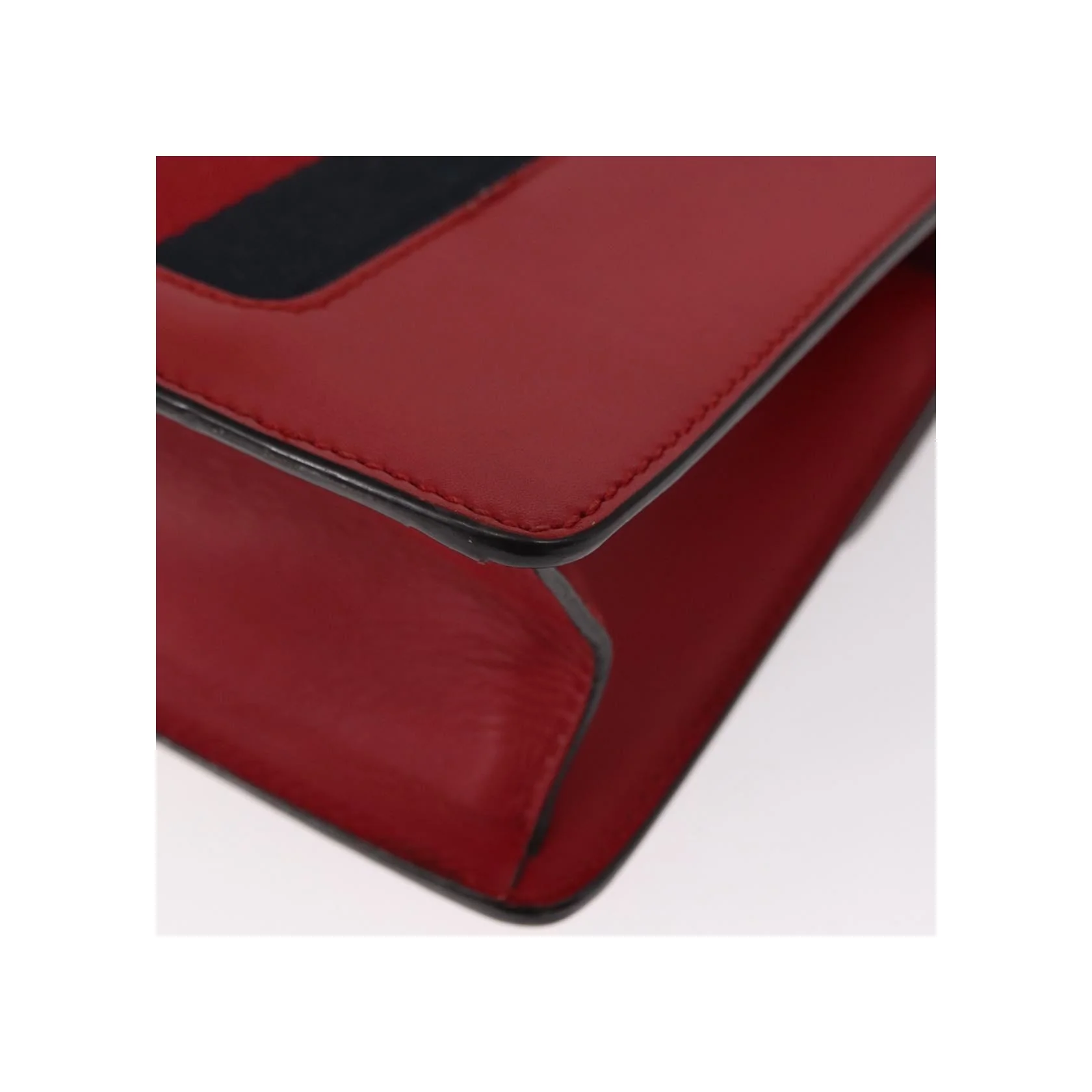 Sac À Bandoulière Gucci Sylvie Chaîne - Red - Image 12