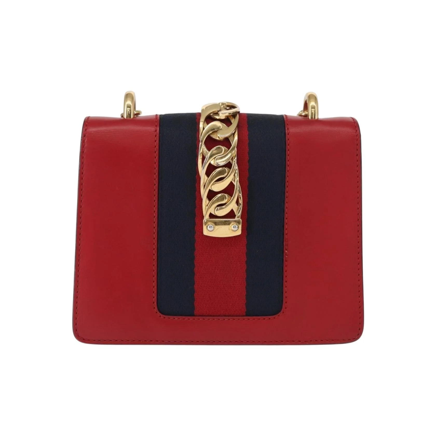 Sac À Bandoulière Gucci Sylvie Chaîne - Red - Image 2