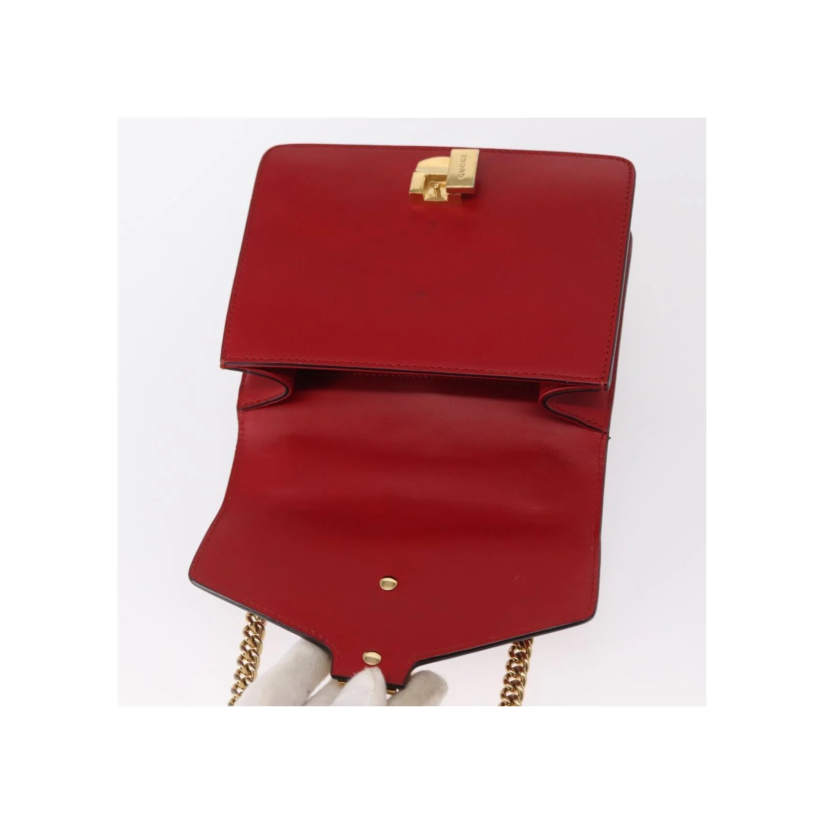 Sac À Bandoulière Gucci Sylvie Chaîne - Red - Image 21