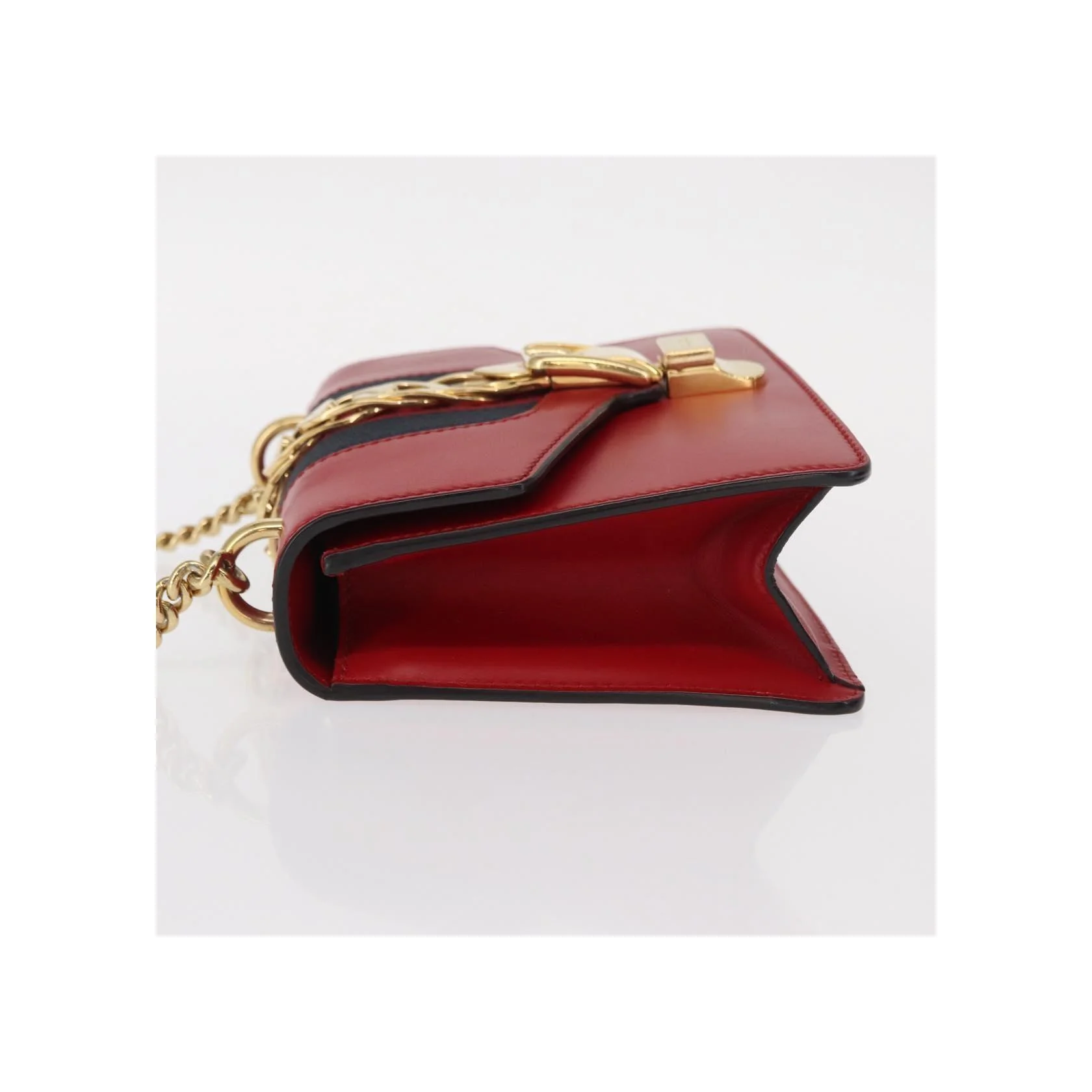 Sac À Bandoulière Gucci Sylvie Chaîne - Red - Image 4