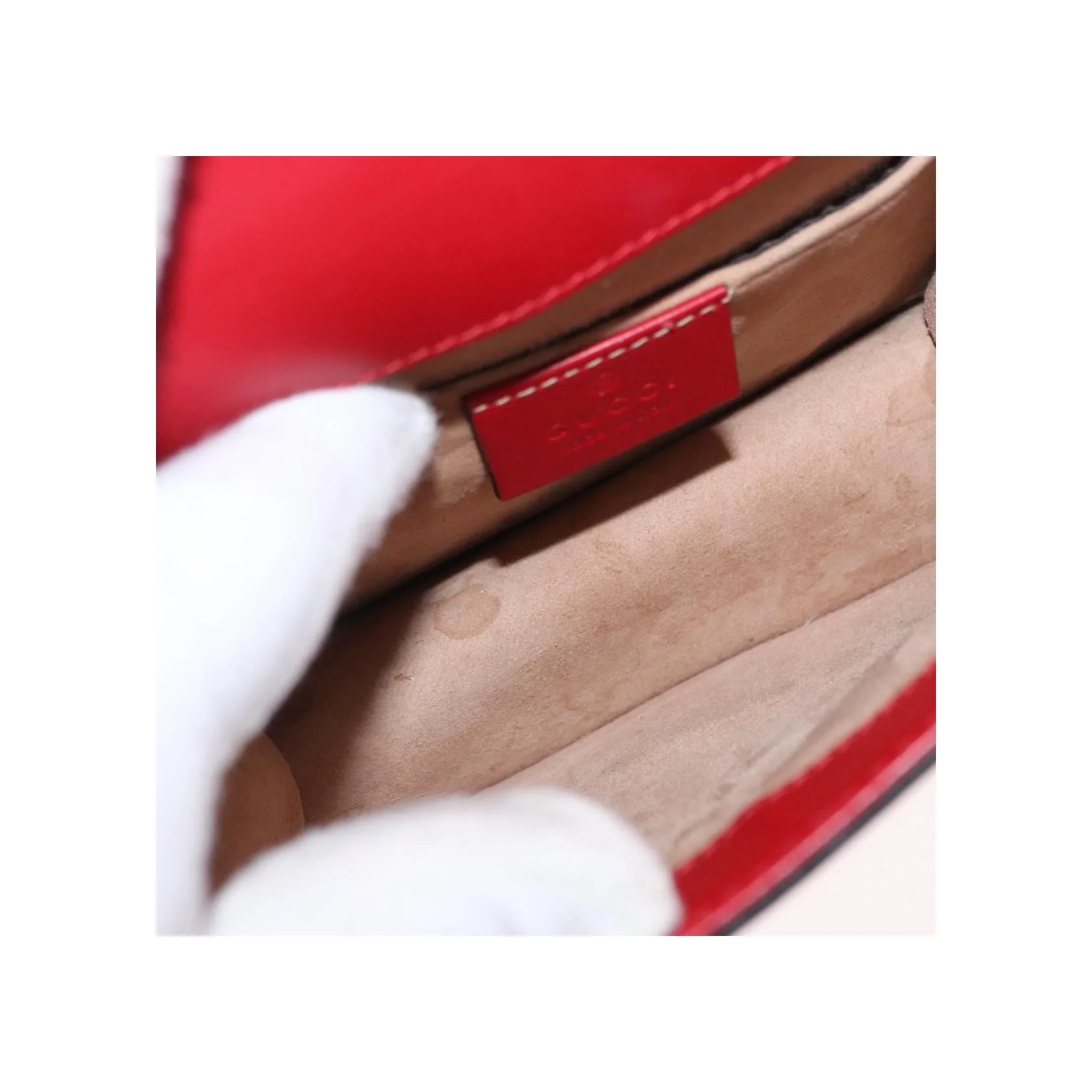 Sac À Bandoulière Gucci Sylvie Chaîne - Red - Image 5