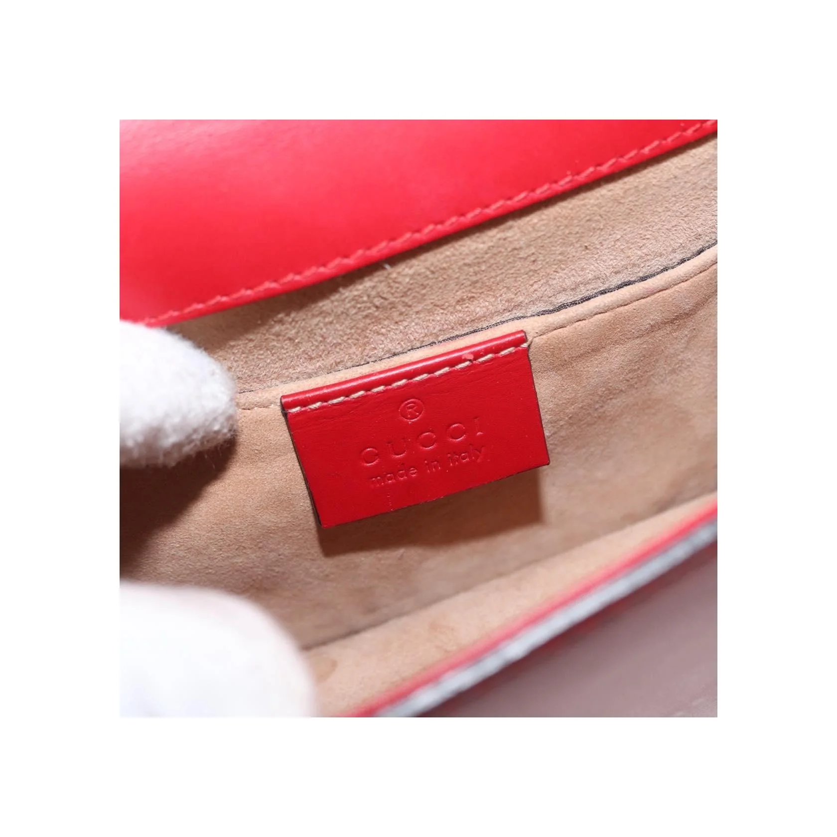 Sac À Bandoulière Gucci Sylvie Chaîne - Red - Image 6