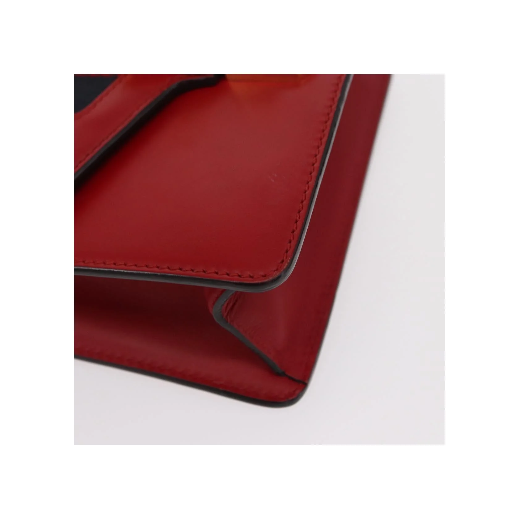 Sac À Bandoulière Gucci Sylvie Chaîne - Red - Image 9