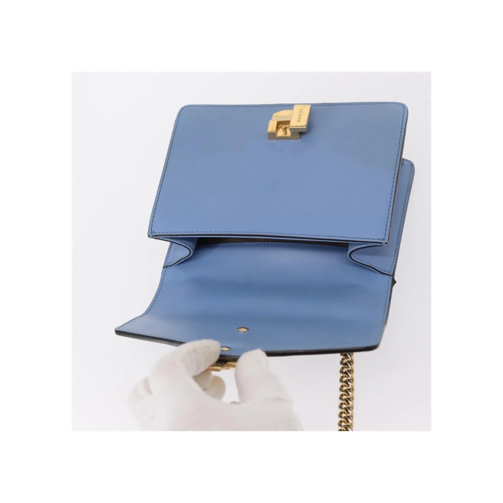 Sac À Bandoulière Gucci Sylvie Chaîne - Blue - Image 13