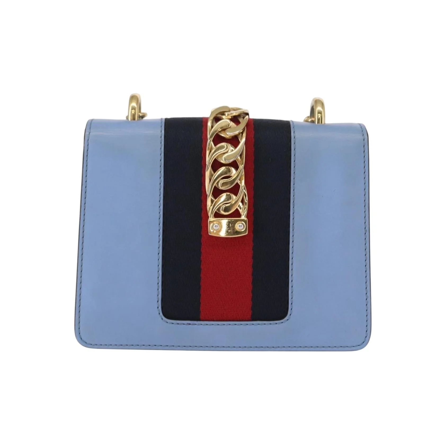 Sac À Bandoulière Gucci Sylvie Chaîne - Blue - Image 2