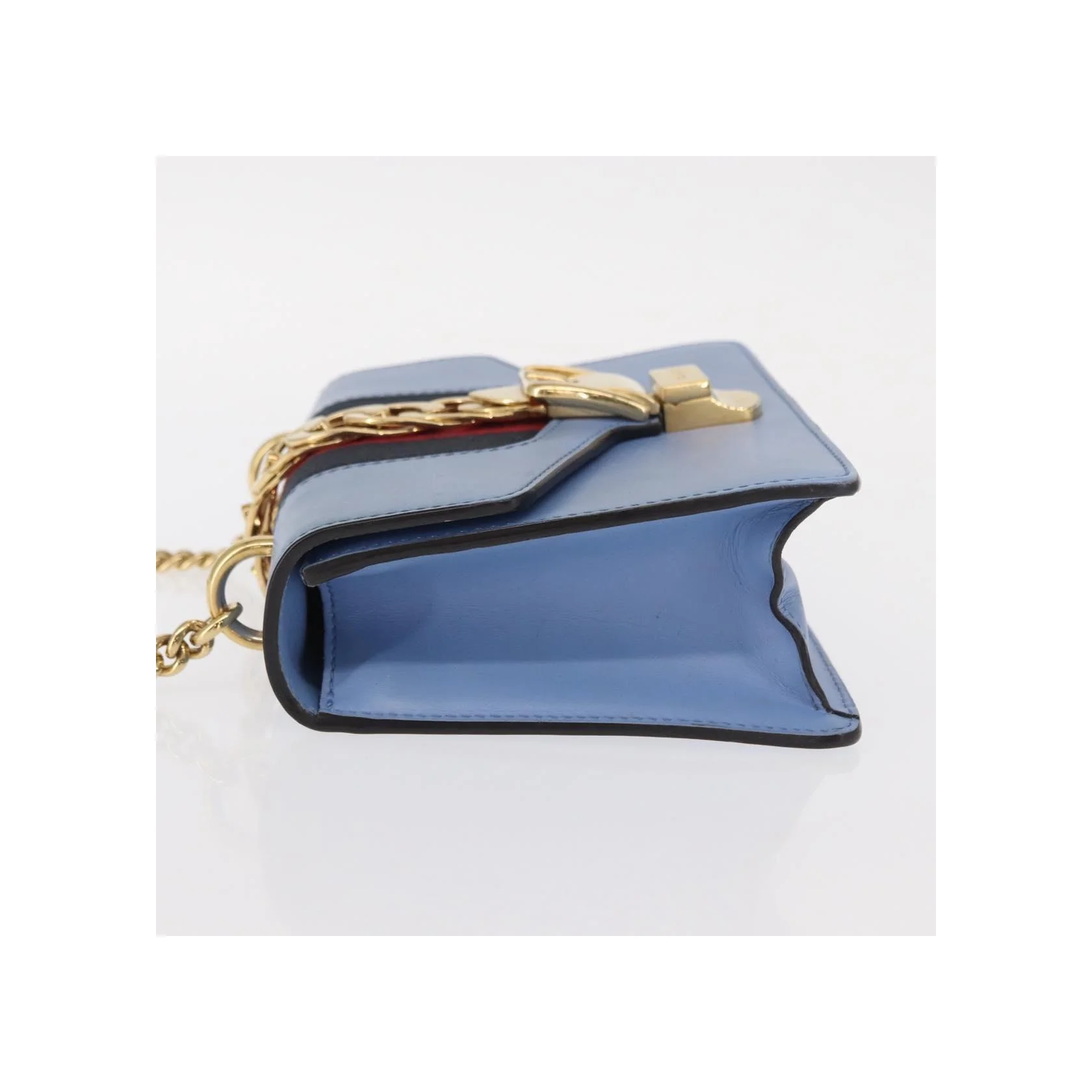 Sac À Bandoulière Gucci Sylvie Chaîne - Blue - Image 4