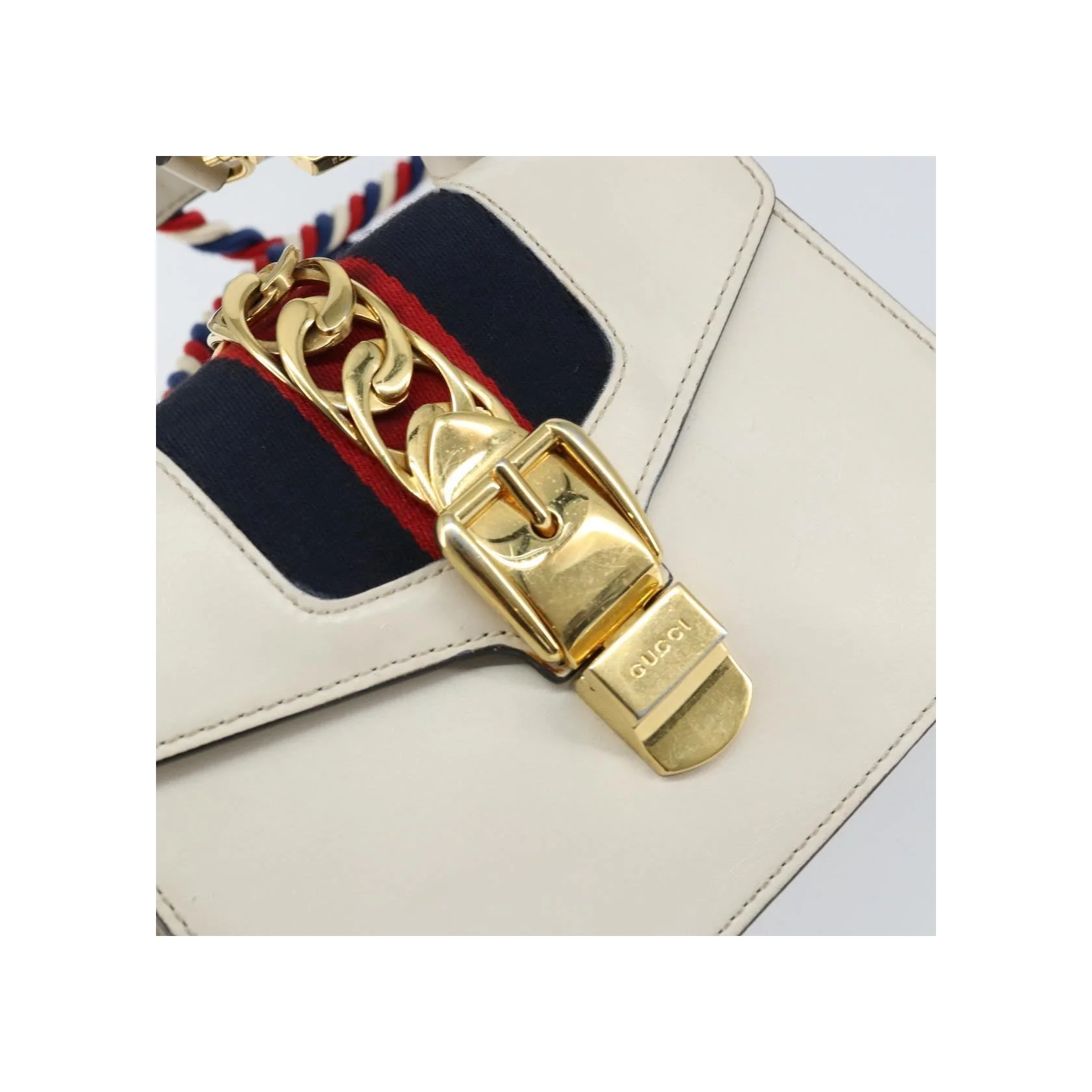 Sac À Poingées Gucci Sylvie - White - Image 13