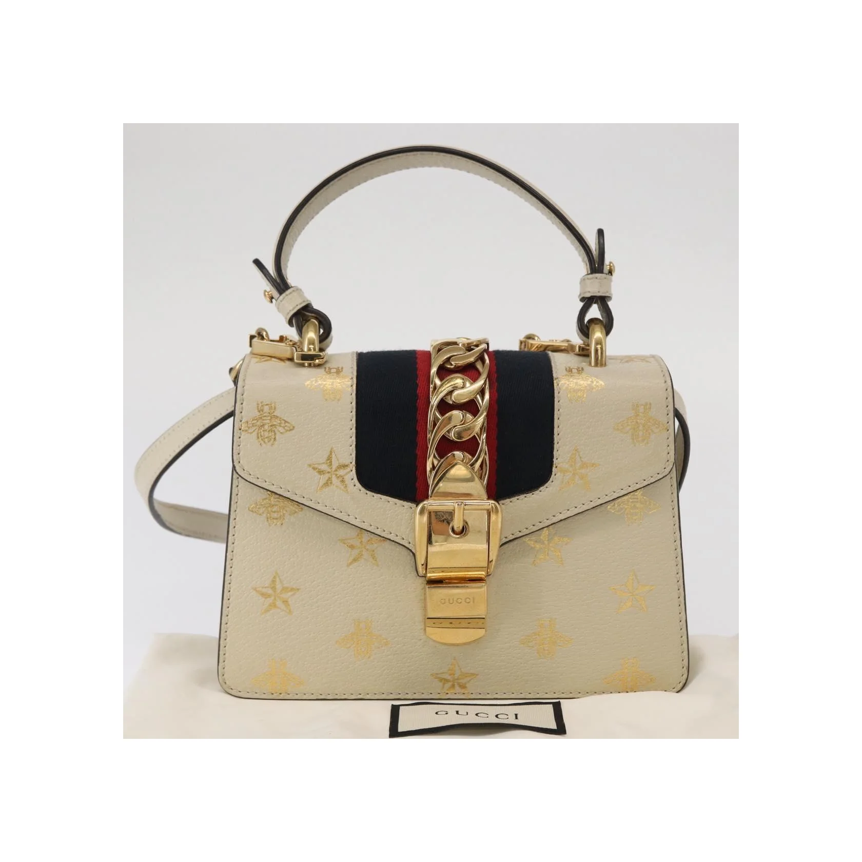 Sac À Poingées Gucci Sylvie - Beige - Image 14