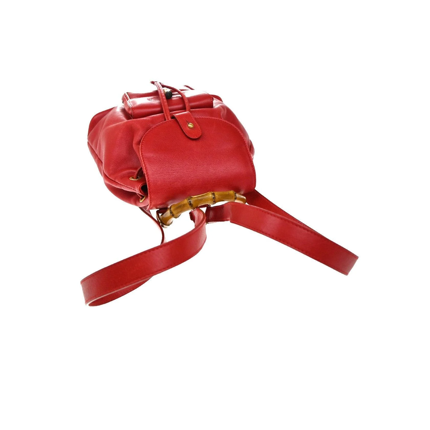 Sac À Dos Gucci Vintage Bamboo - Red - Image 8