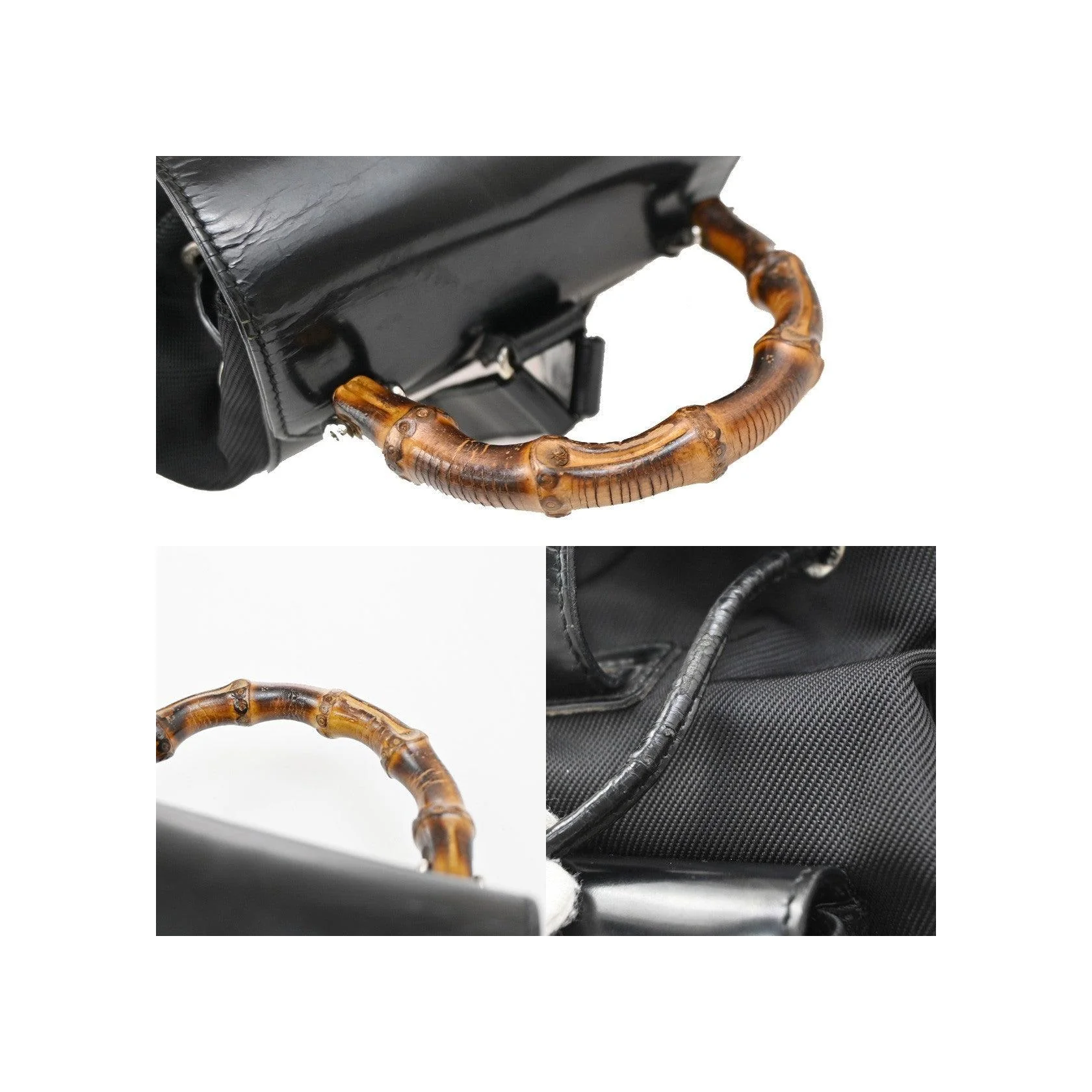 Sac À Dos Gucci Vintage Bamboo - Black - Image 11