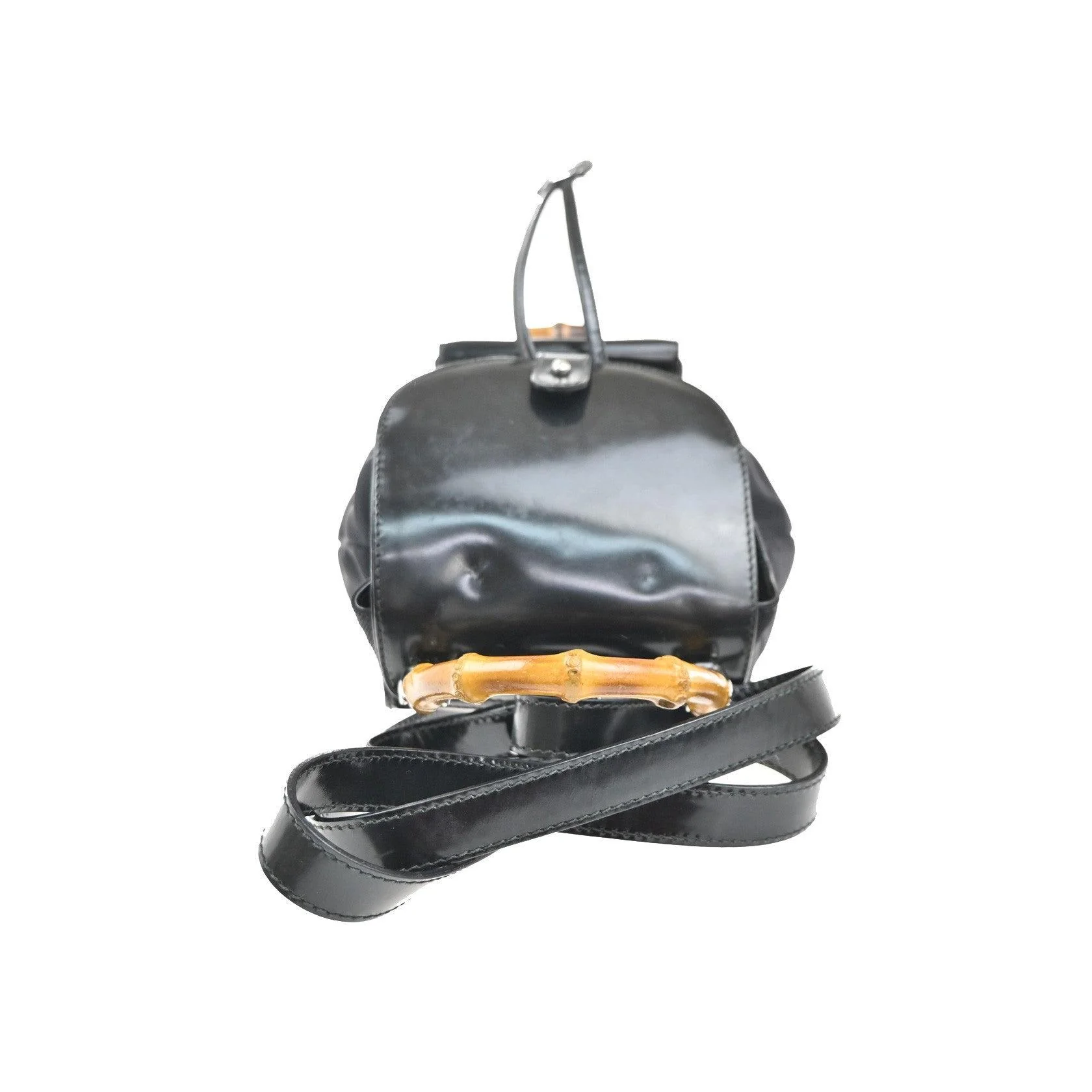 Sac À Dos Gucci Vintage Bamboo - Black - Image 8
