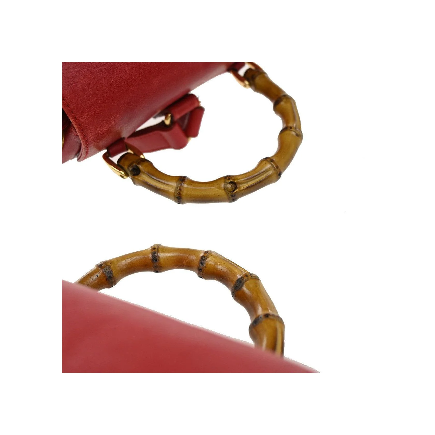 Sac À Dos Gucci Vintage Bamboo - Red - Image 13