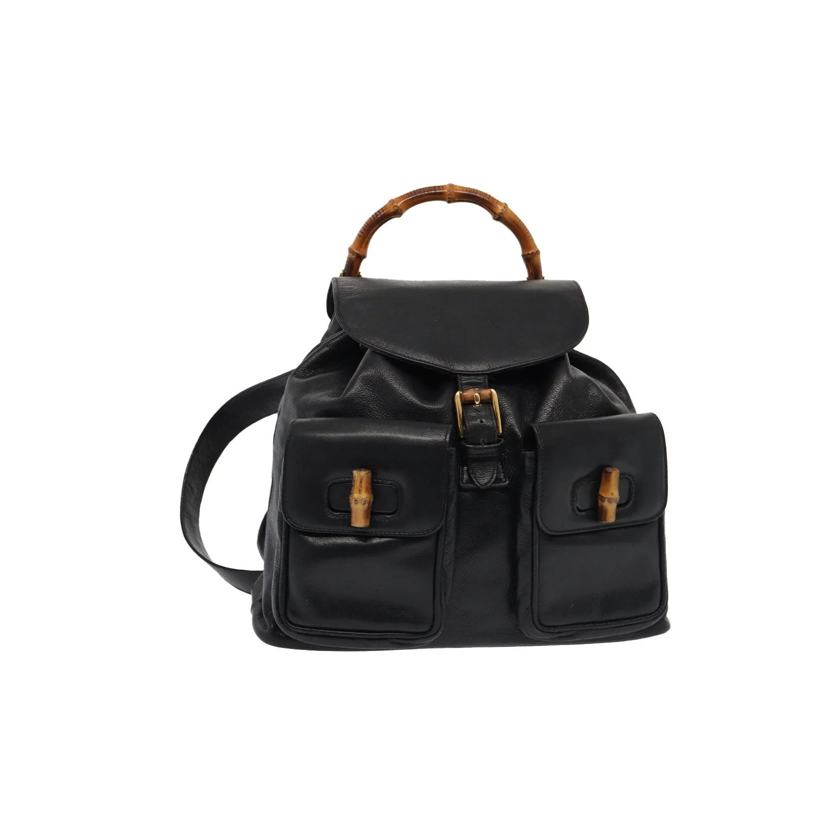 Sac À Dos Gucci Vintage Bamboo - Black - Image 18