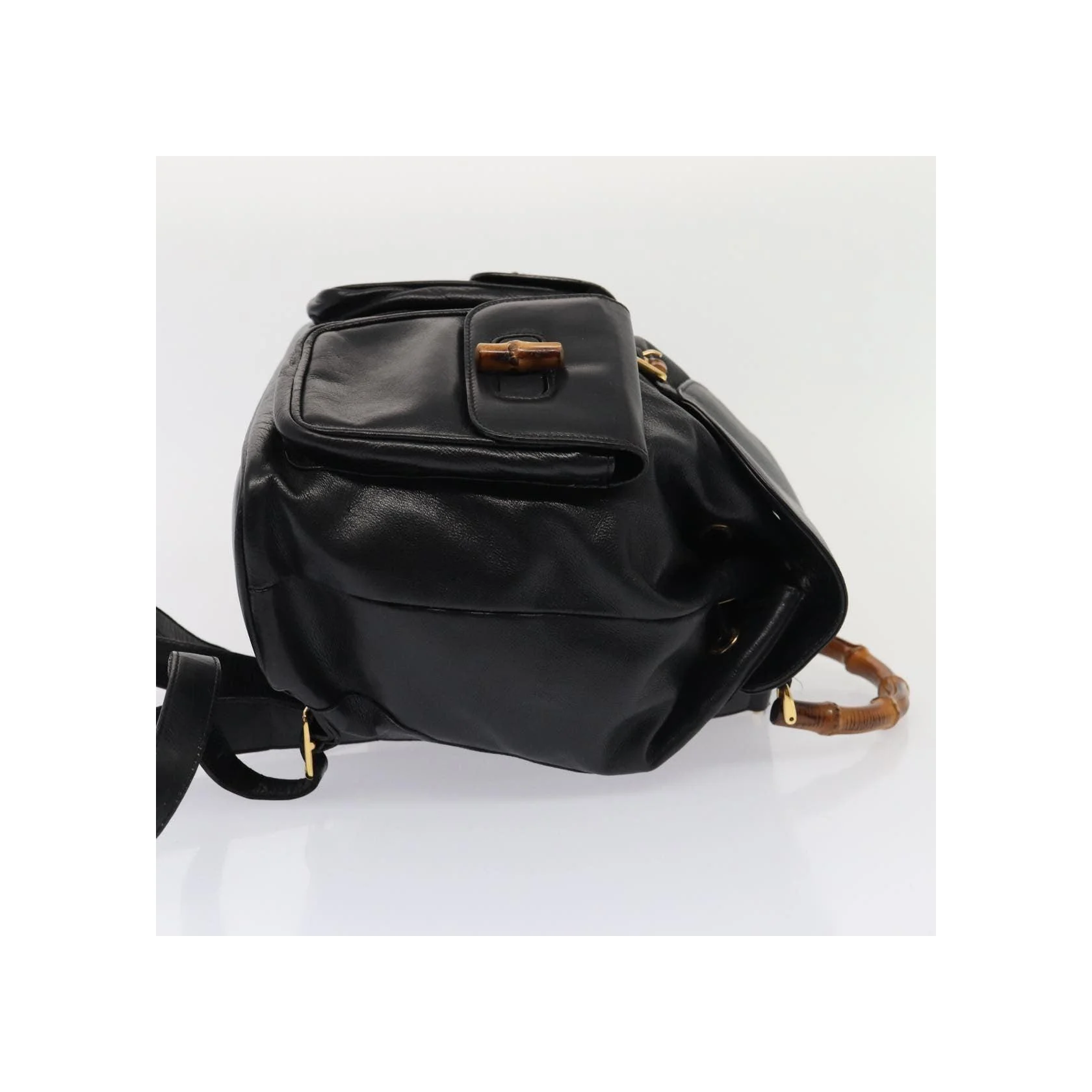 Sac À Dos Gucci Vintage Bamboo - Black - Image 3