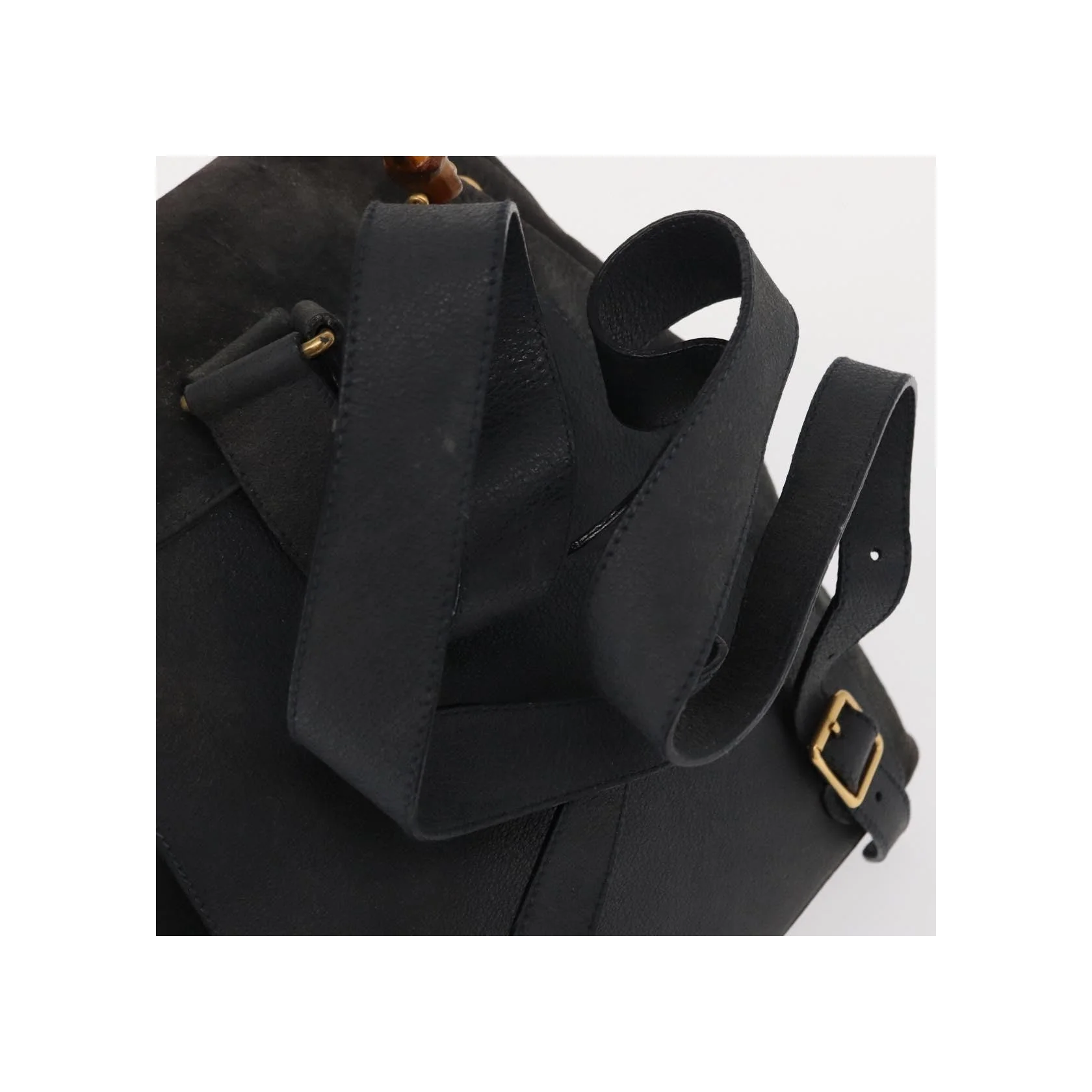 Sac À Dos Gucci Vintage Bamboo - Navy - Image 16