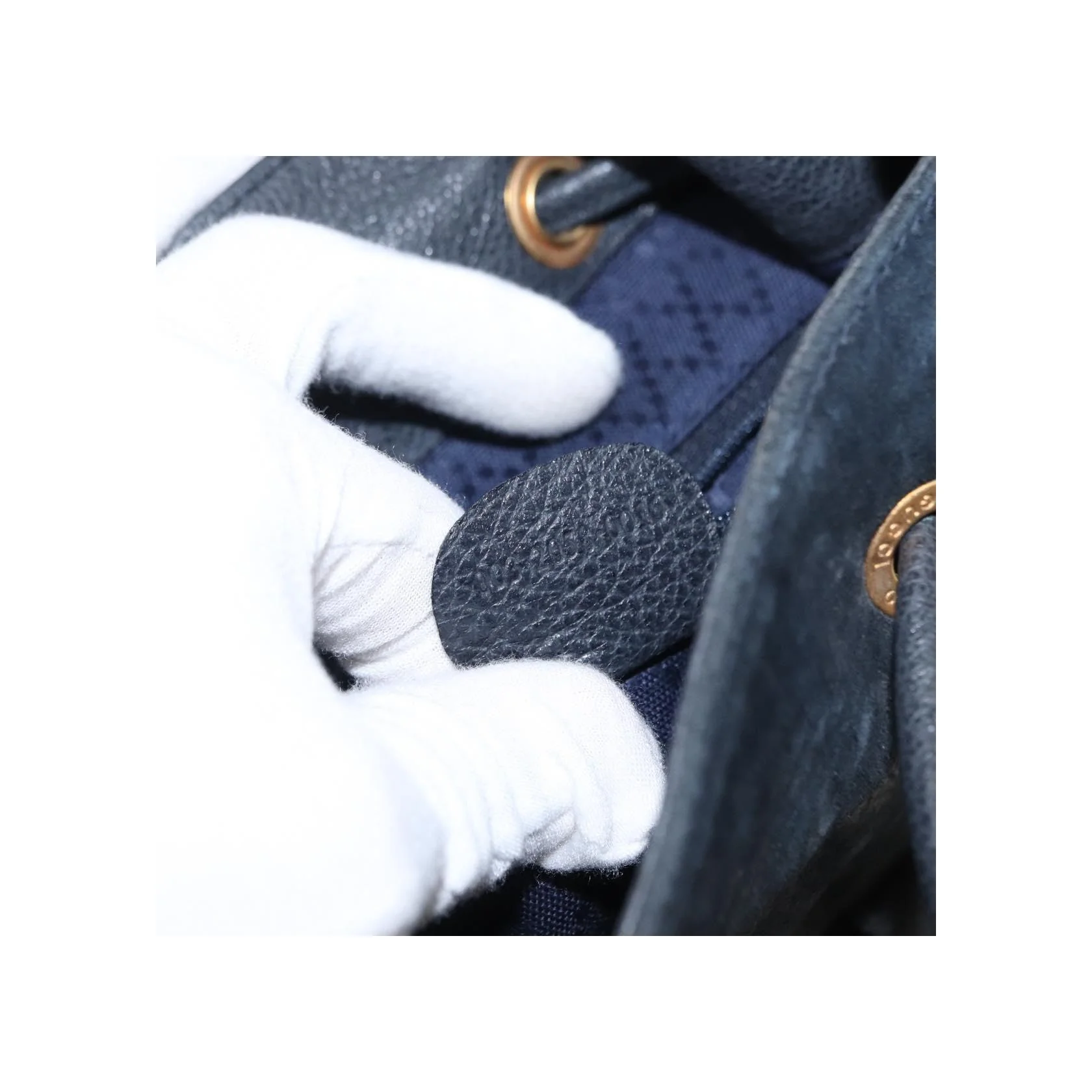 Sac À Dos Gucci Vintage Bamboo - Navy - Image 6