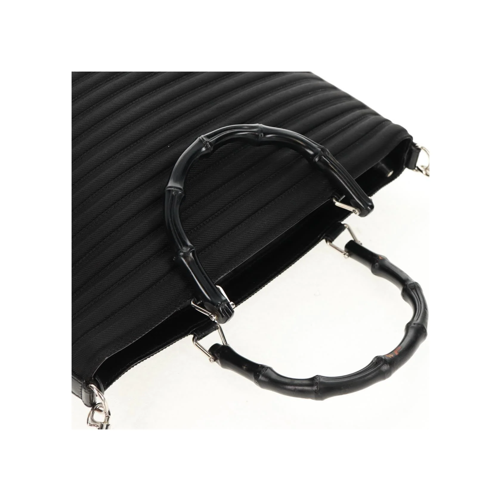 Sac À Poingées Gucci Vintage Bamboo - Black - Image 12