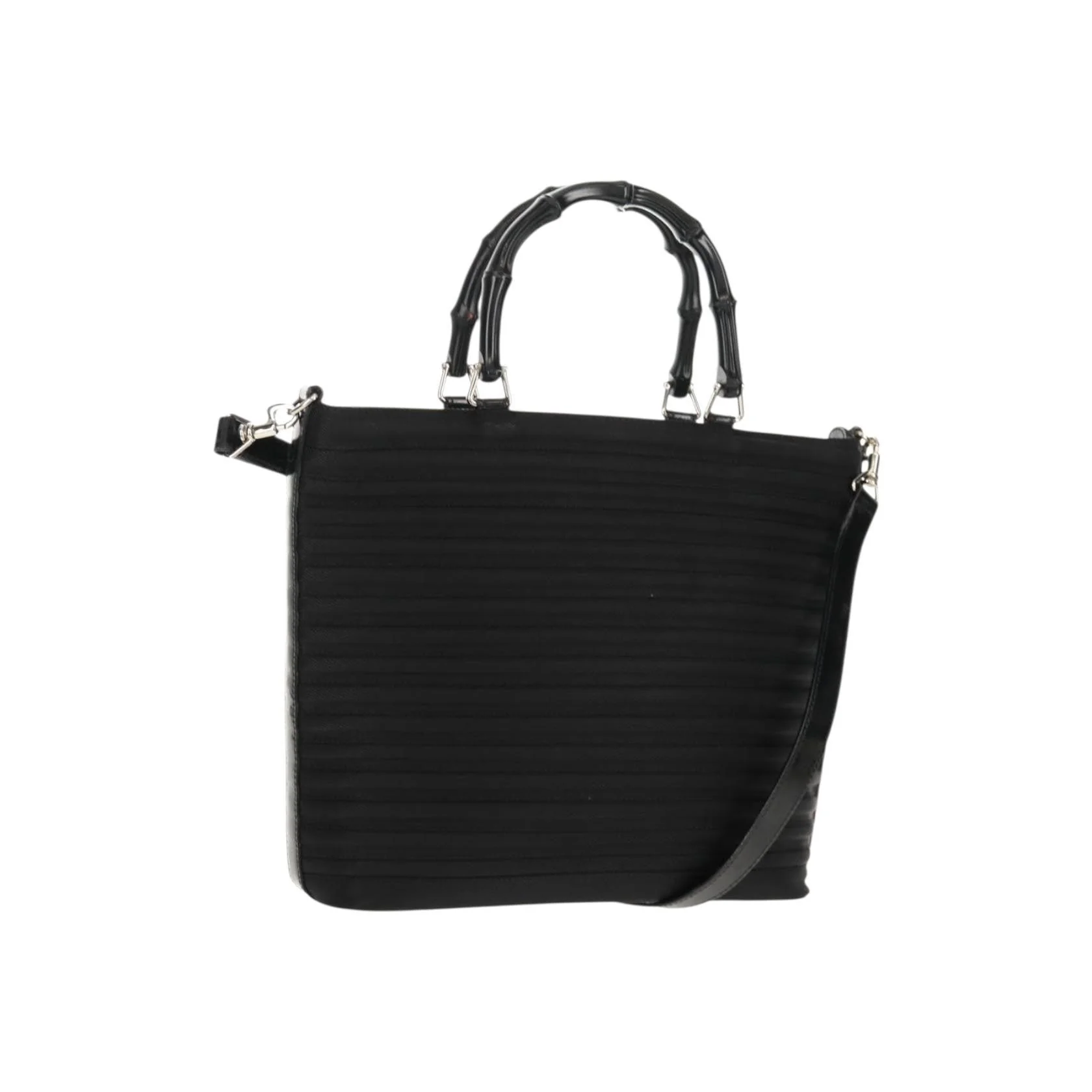Sac À Poingées Gucci Vintage Bamboo - Black - Image 16