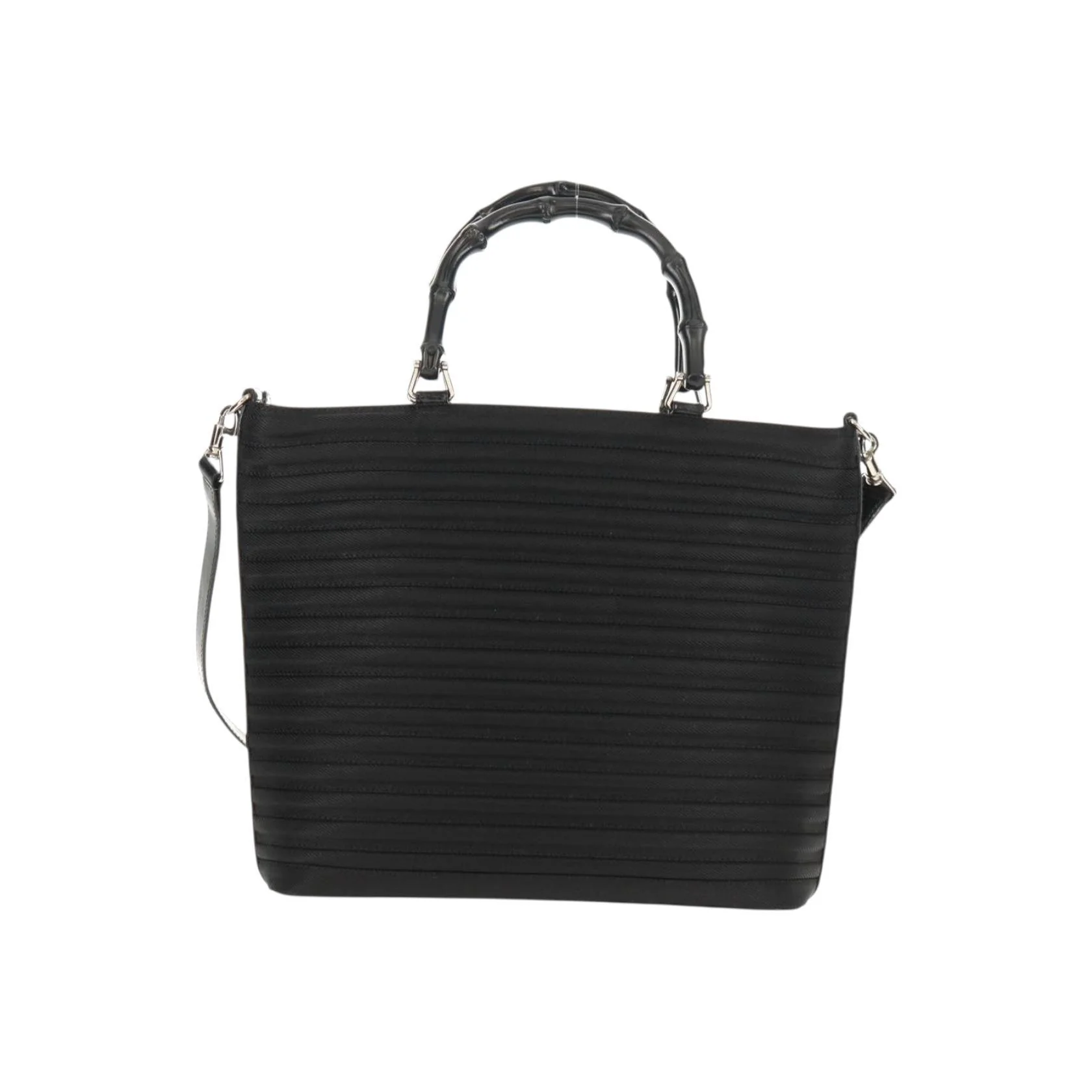 Sac À Poingées Gucci Vintage Bamboo - Black - Image 2