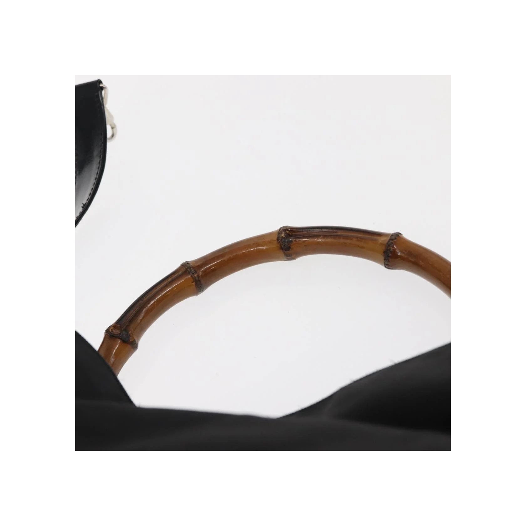 Sac Hobo Ouvert Gucci Vintage Bamboo - Black - Image 15