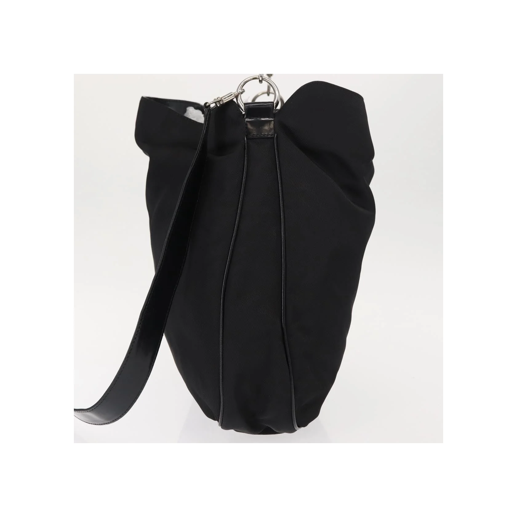Sac Hobo Ouvert Gucci Vintage Bamboo - Black - Image 4