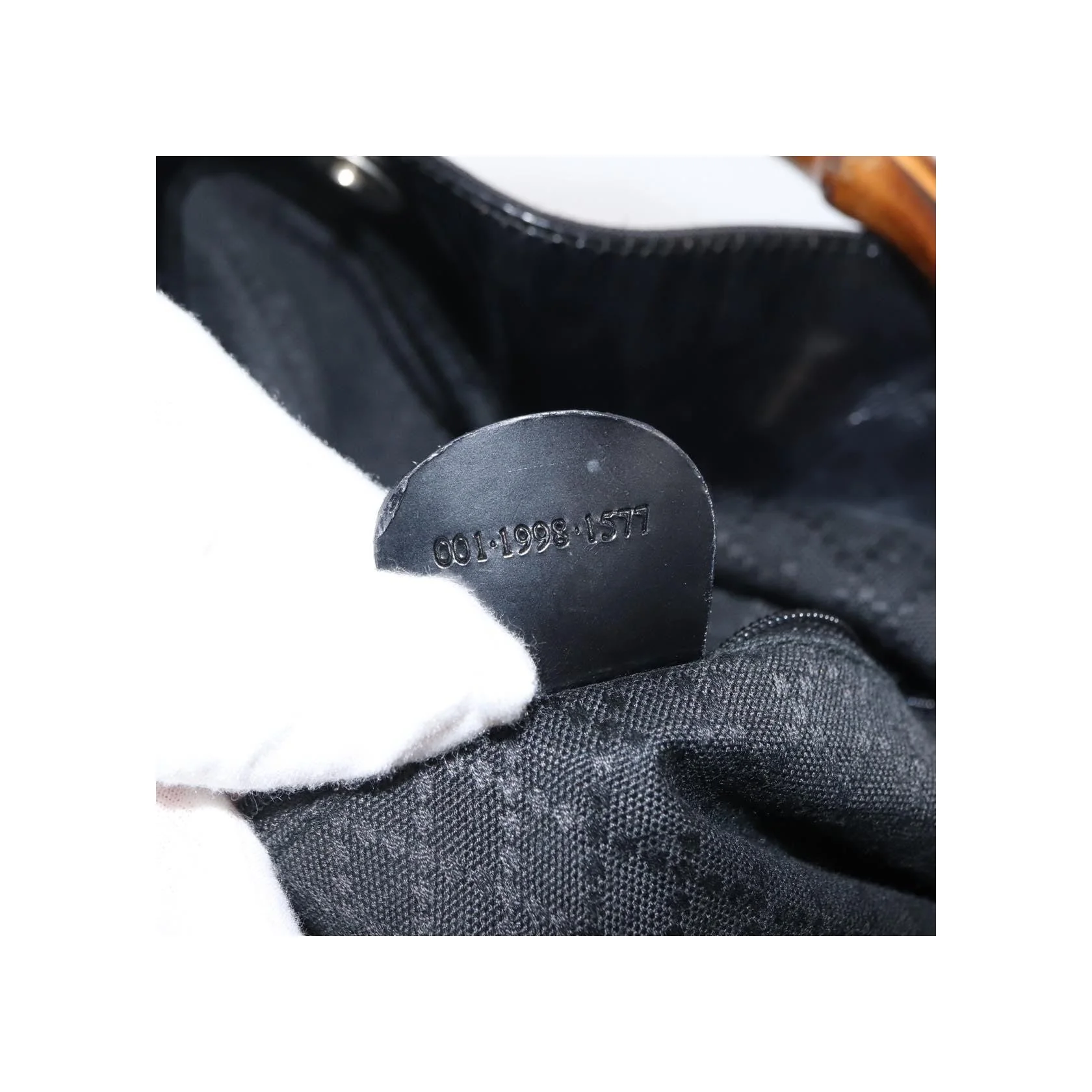 Sac Hobo Ouvert Gucci Vintage Bamboo - Black - Image 7