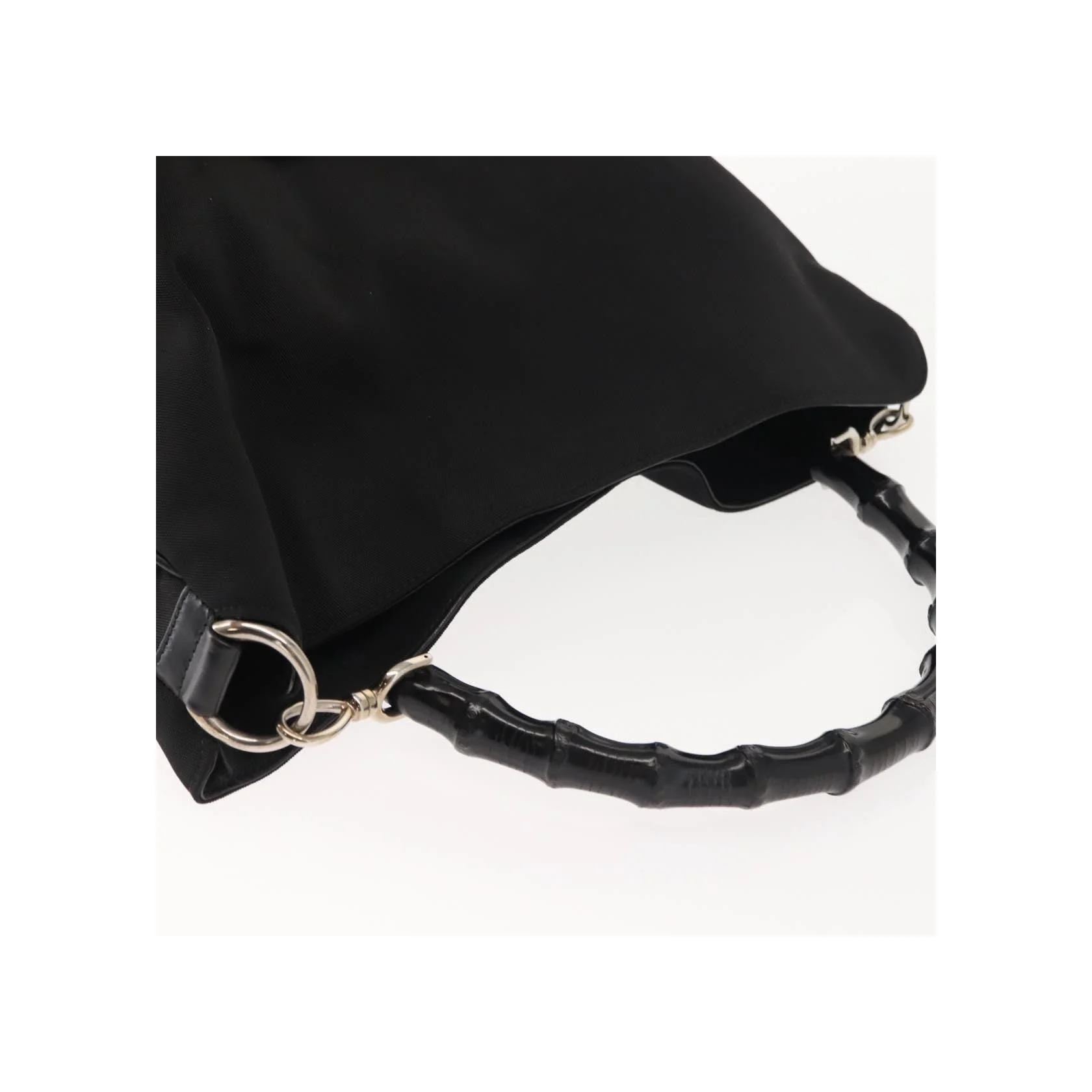 Hobo Ouvert Gucci Vintage Bamboo - Black - Image 15