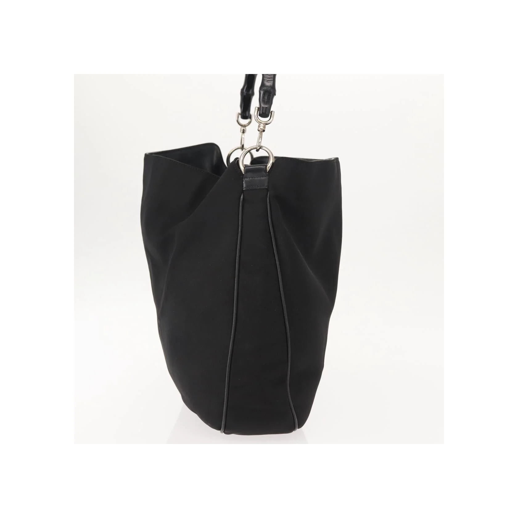 Hobo Ouvert Gucci Vintage Bamboo - Black - Image 4