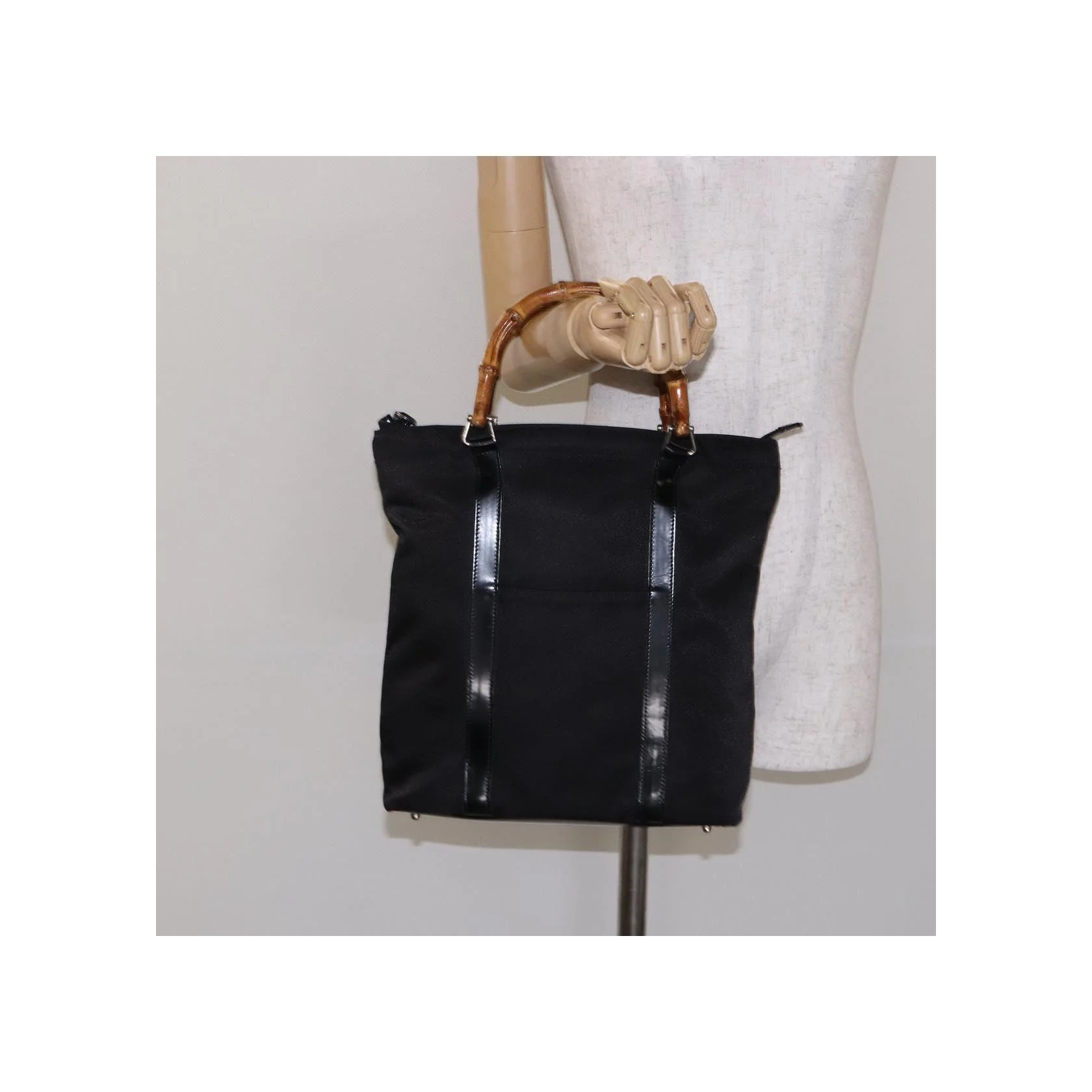 Tote Bag Gucci Vintage Bamboo - Black - Image 14