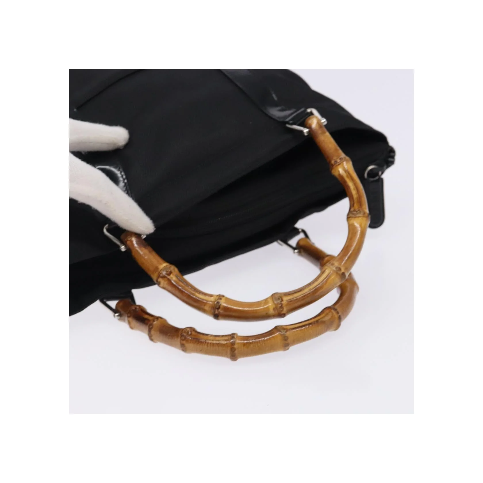 Tote Bag Gucci Vintage Bamboo - Black - Image 8