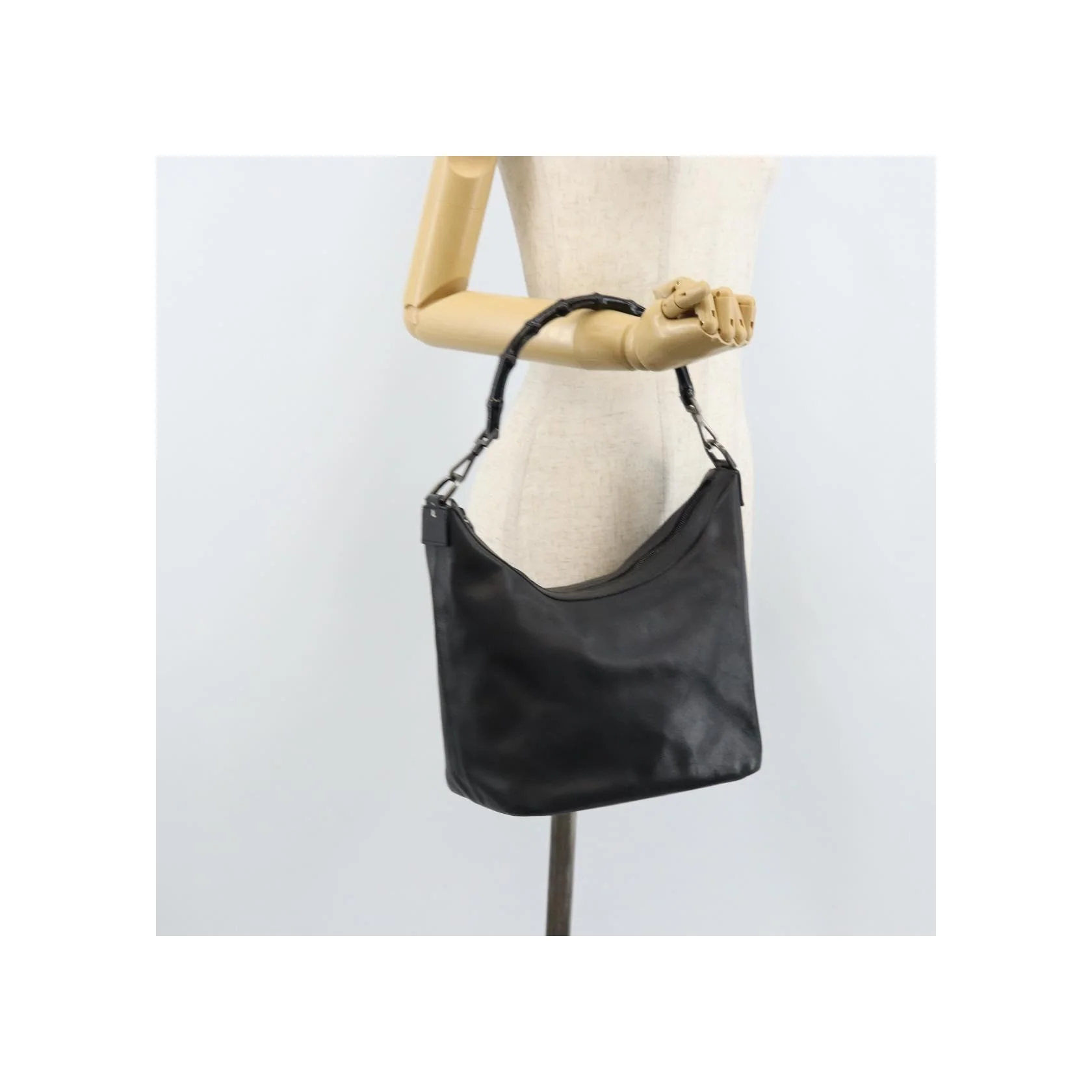 Sac Hobo Gucci Vintage Bamboo - Black - Image 13