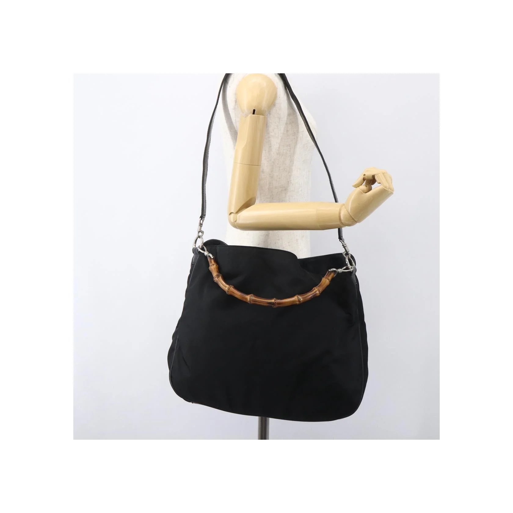 Sac À Bandoulière Gucci Vintage Bamboo - Black - Image 14