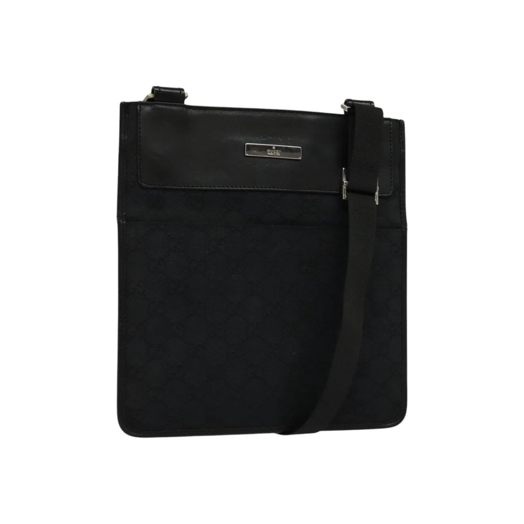 Sac Messager Plat Gucci Vintage - Black - Image 15